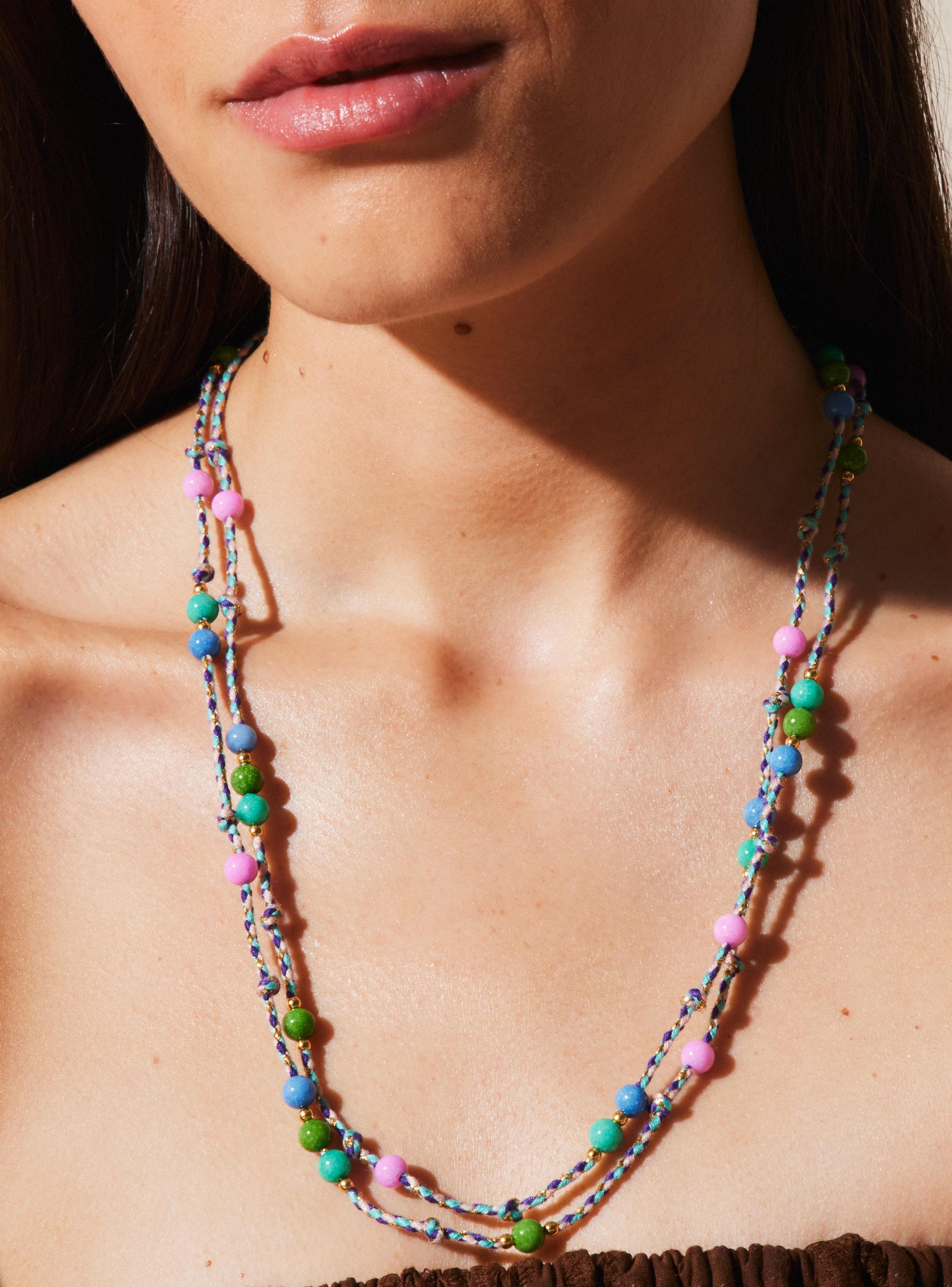 Collar Largo Perlas Azul Tiare Colaboración María Pombo-5