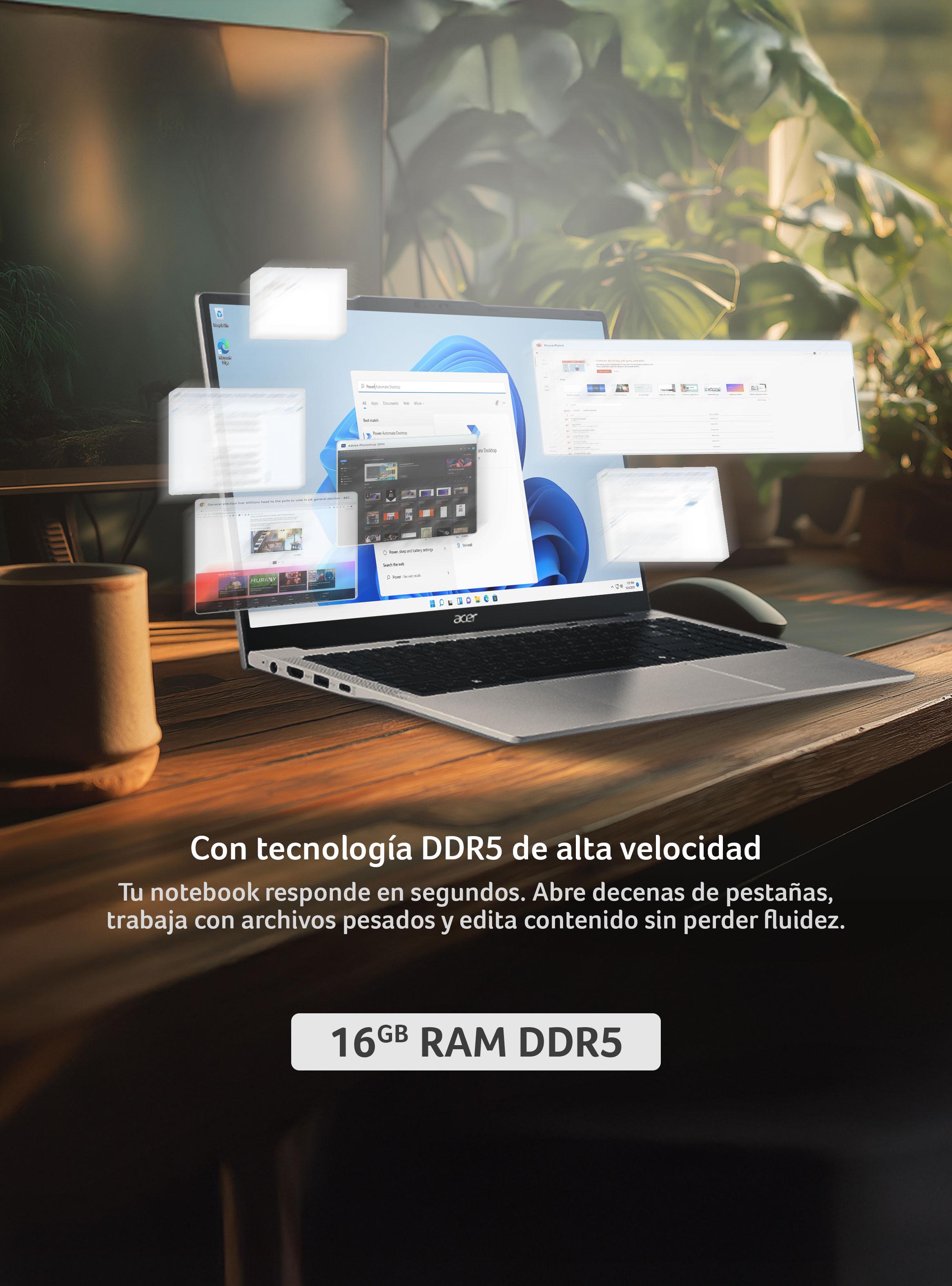 Notebook Aspire Lite AL16-53P-578Y-1 Intel Core Ultra 5 16GB RAM 512GB SSD 16' WUXGA-3