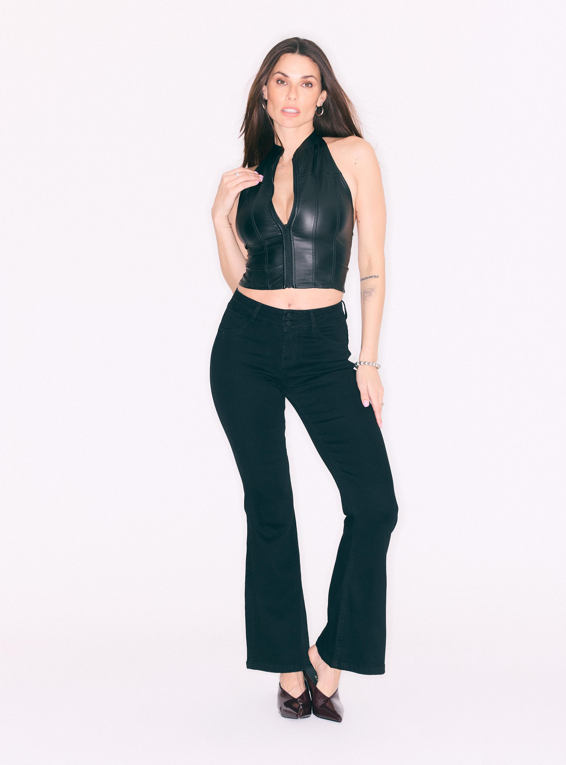 Jeans Básico Flare Push Up 2 Botones-4