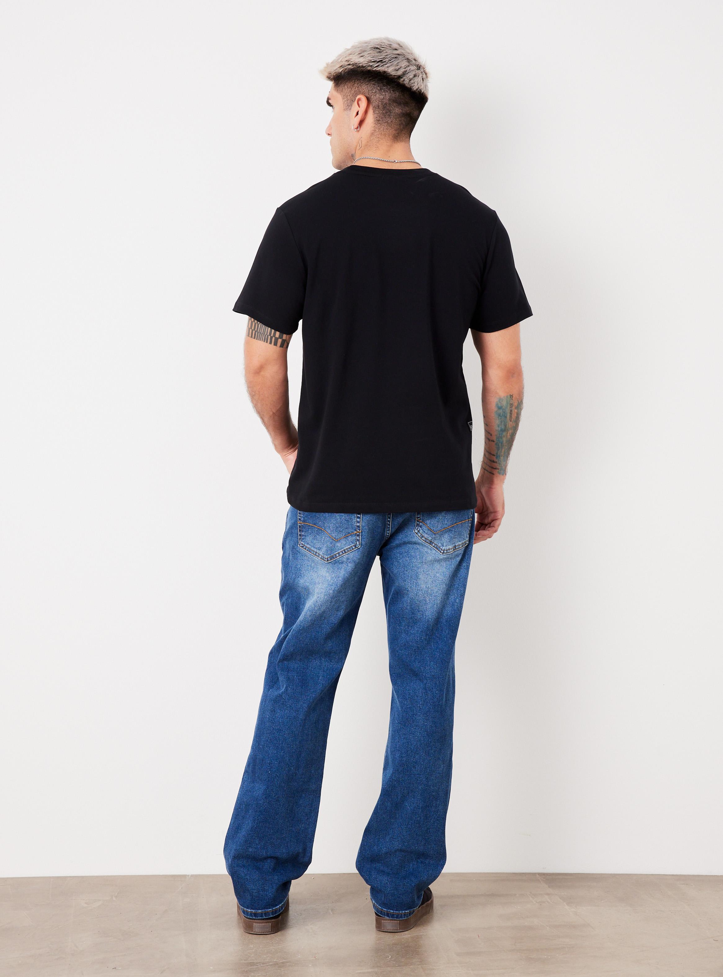 Jeans Straight Color Medio-5