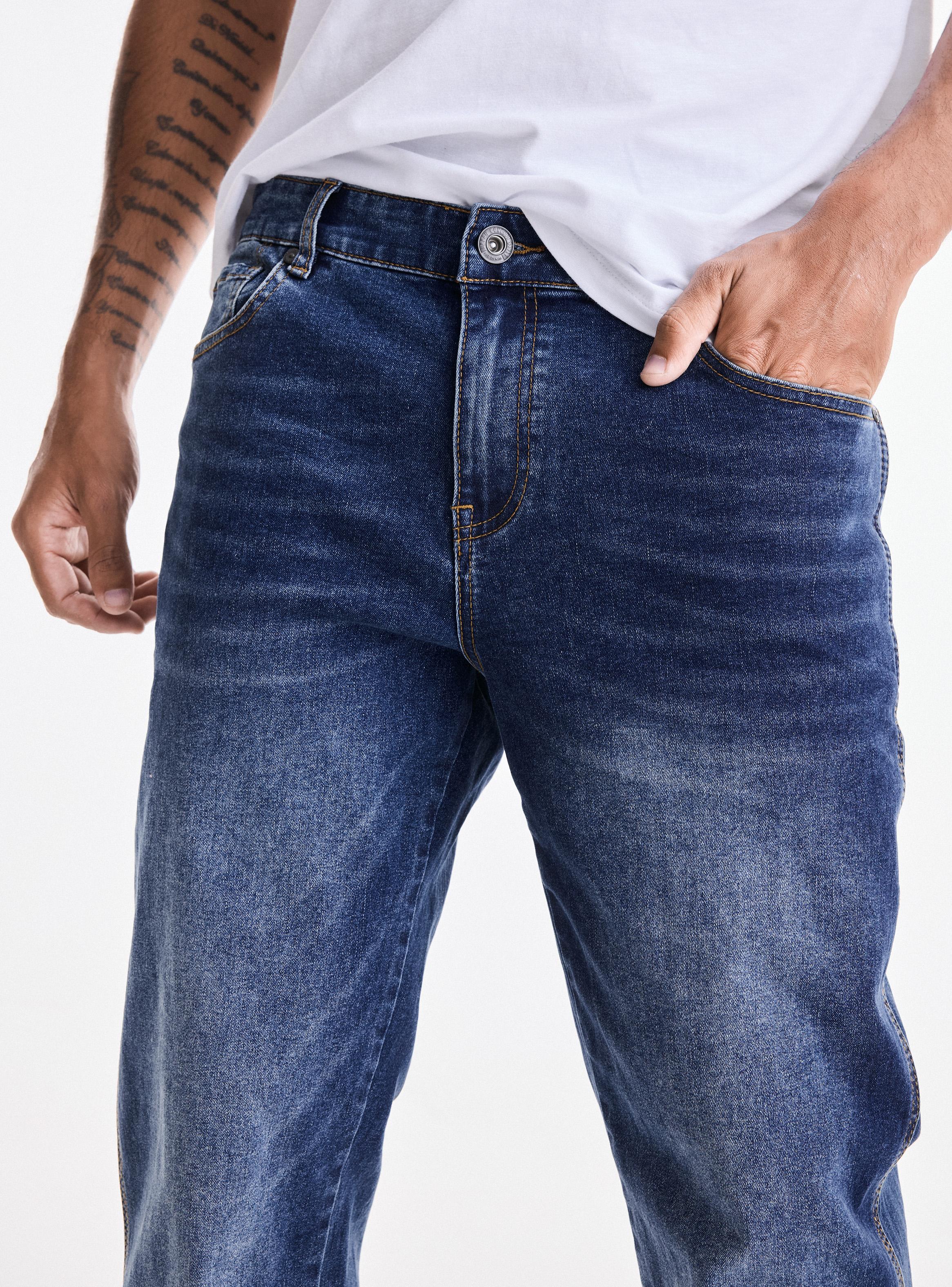 Jeans Straight Color Medio-2