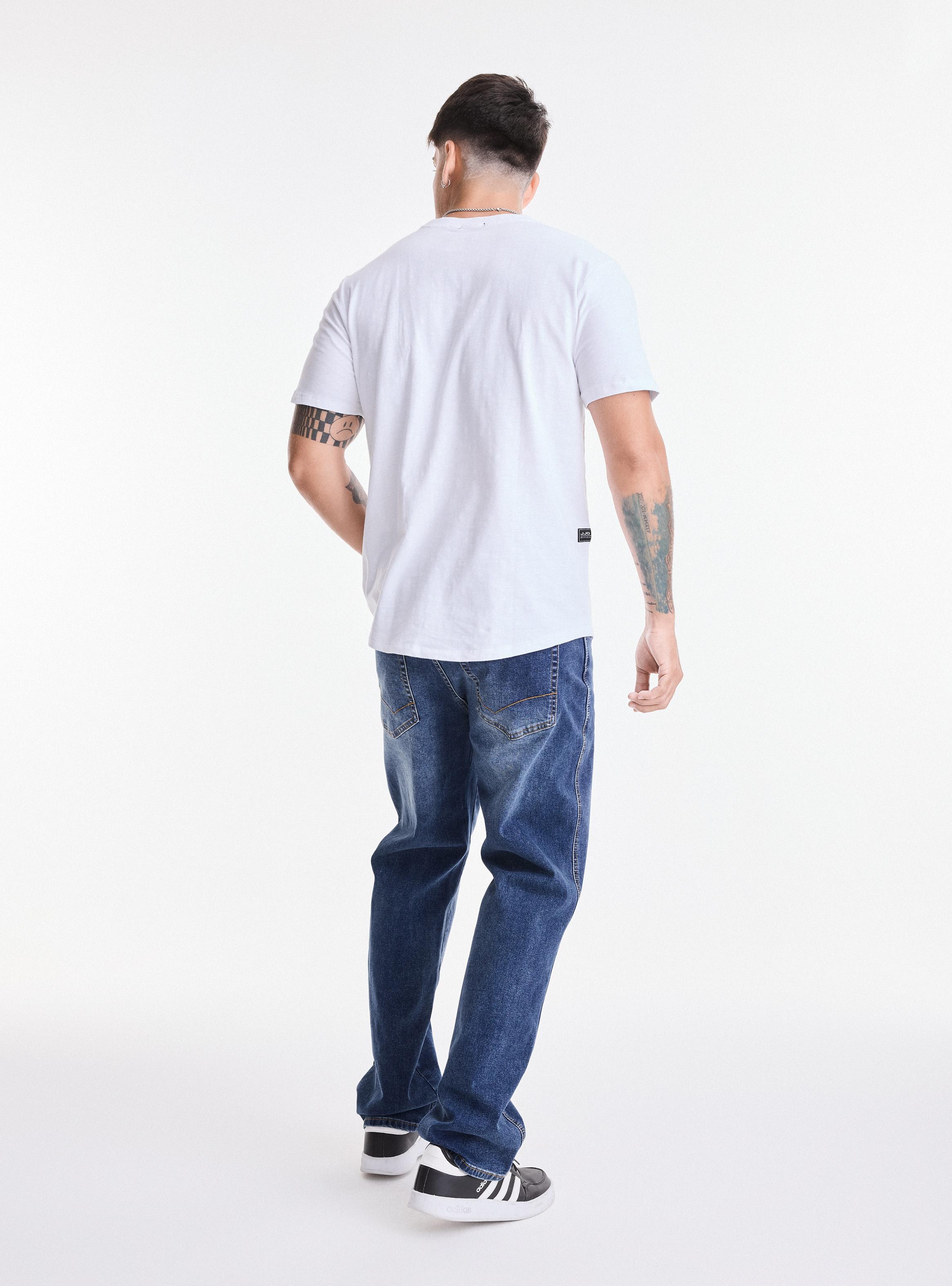 Jeans Straight Color Medio-5
