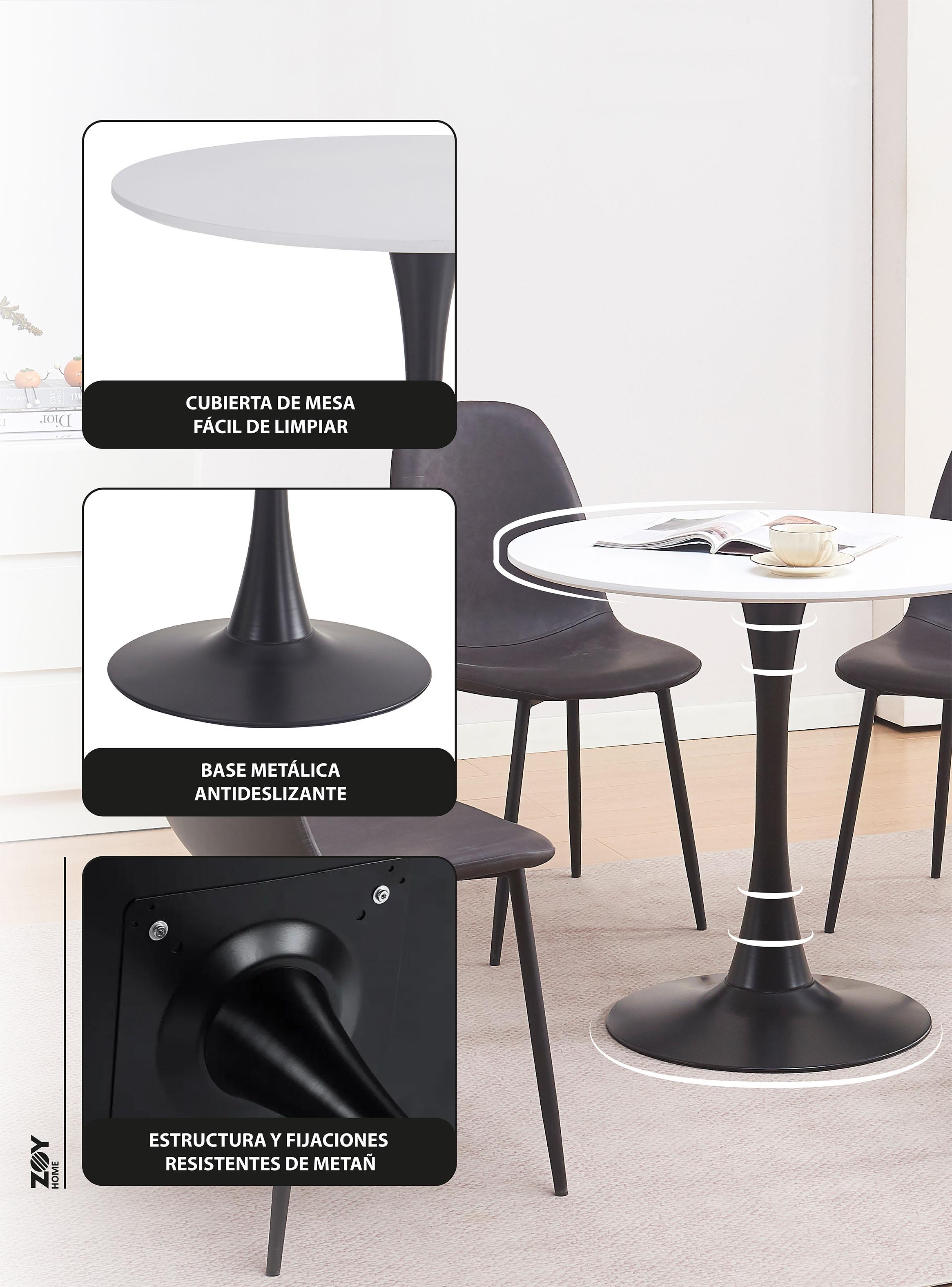 Juego de Comedor Saona Gris 4 Sillas-2