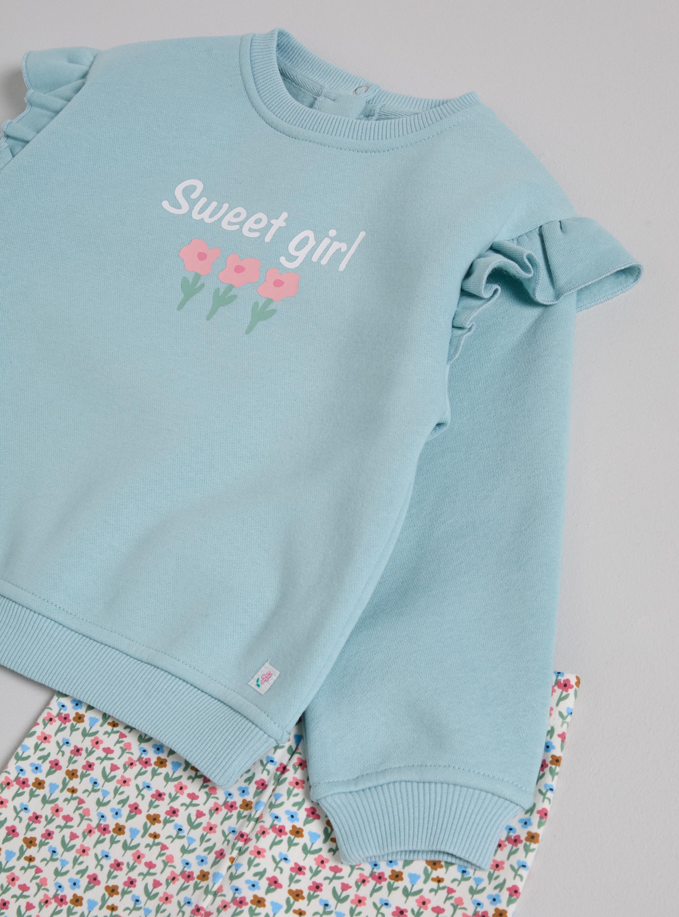 Buzo con Polerón con Vuelos y Calza Estampada Floral-3