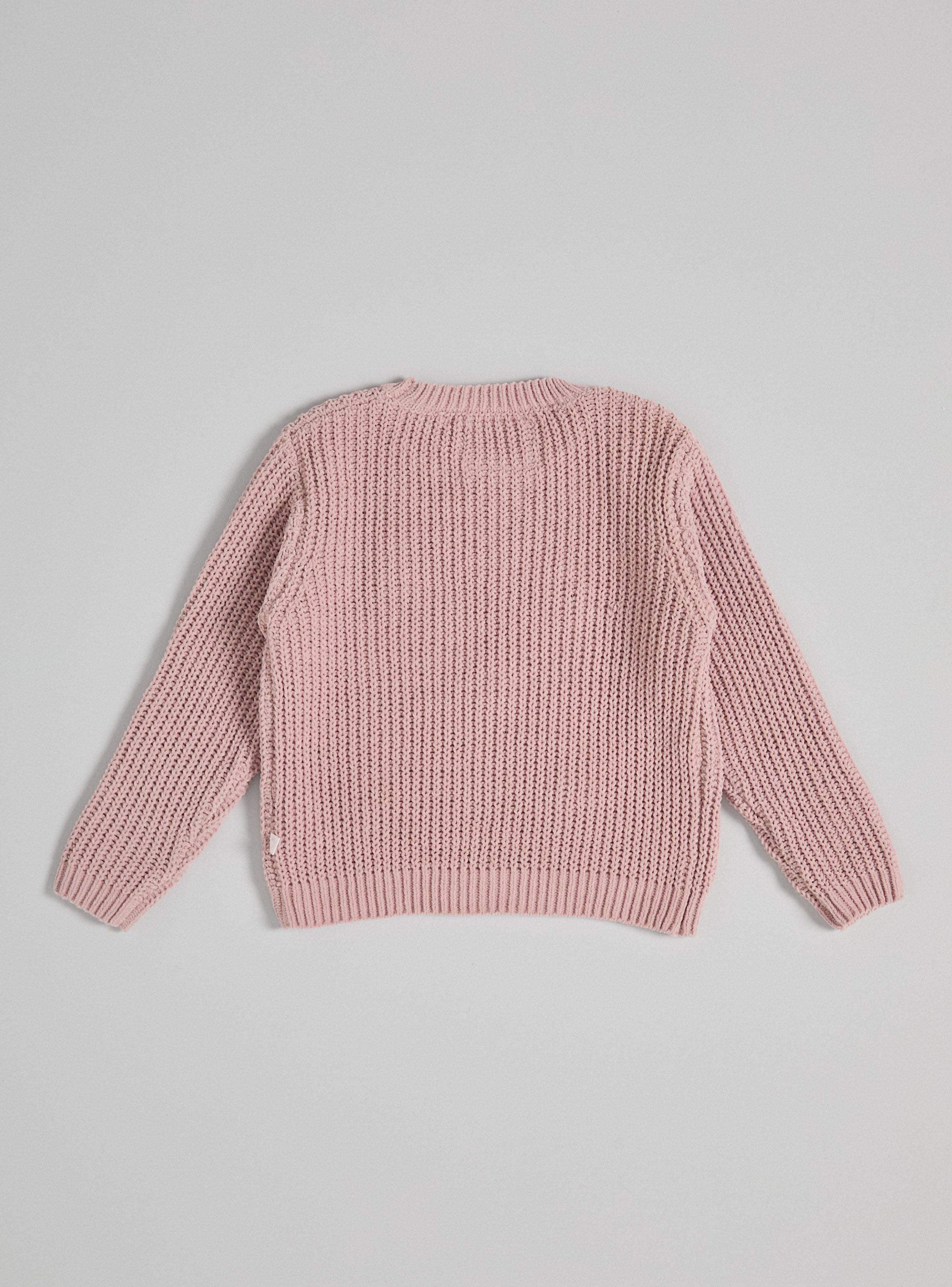 Sweater Cuello Redondo con Flores a Tono-2