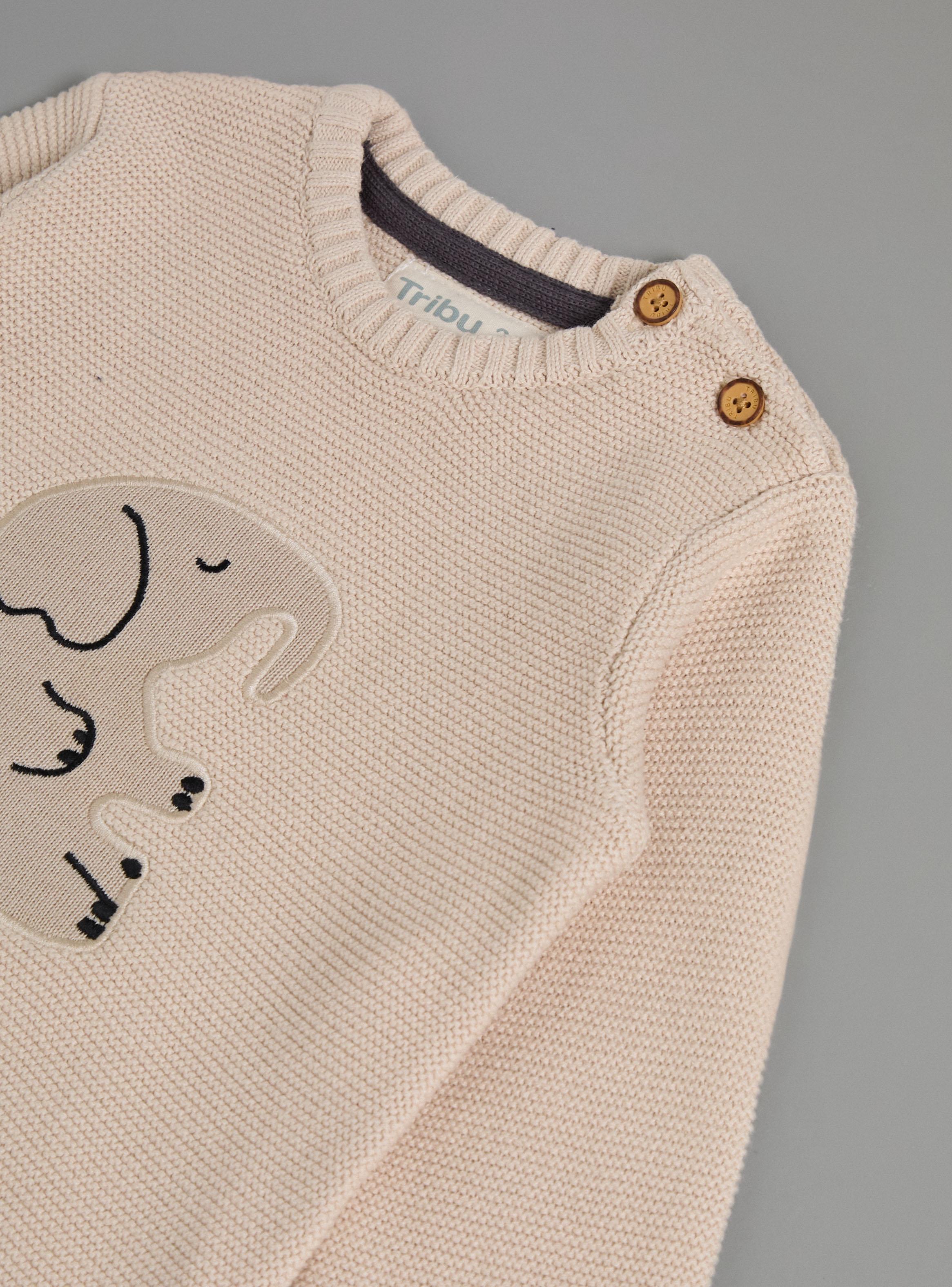 Sweater con Parche de Animales en el Frente-3