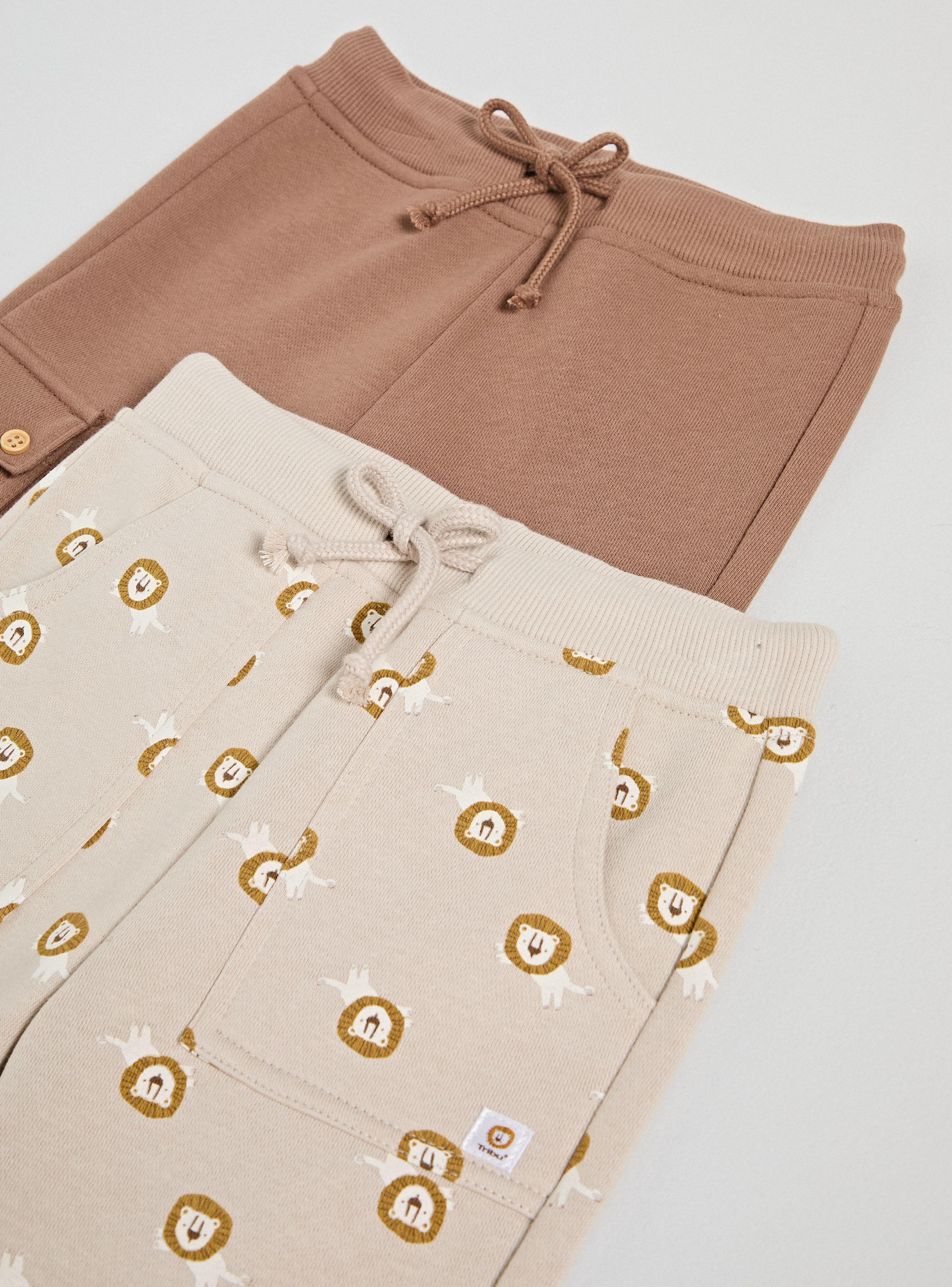 Pantalón bipack Básico Liso Print-3