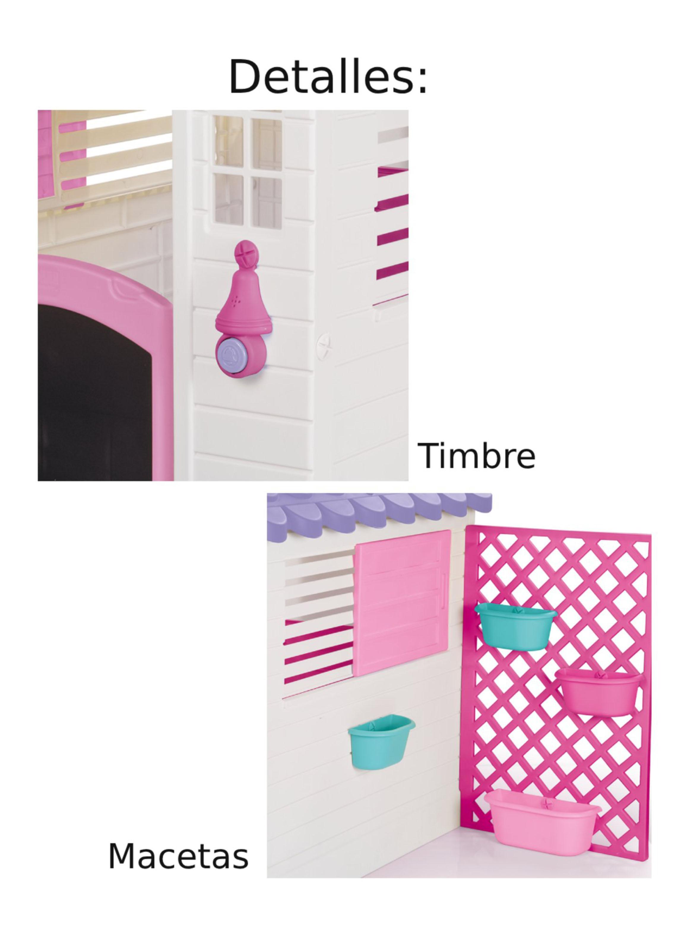 Casa de Juegos con Jardinera Rosada-2