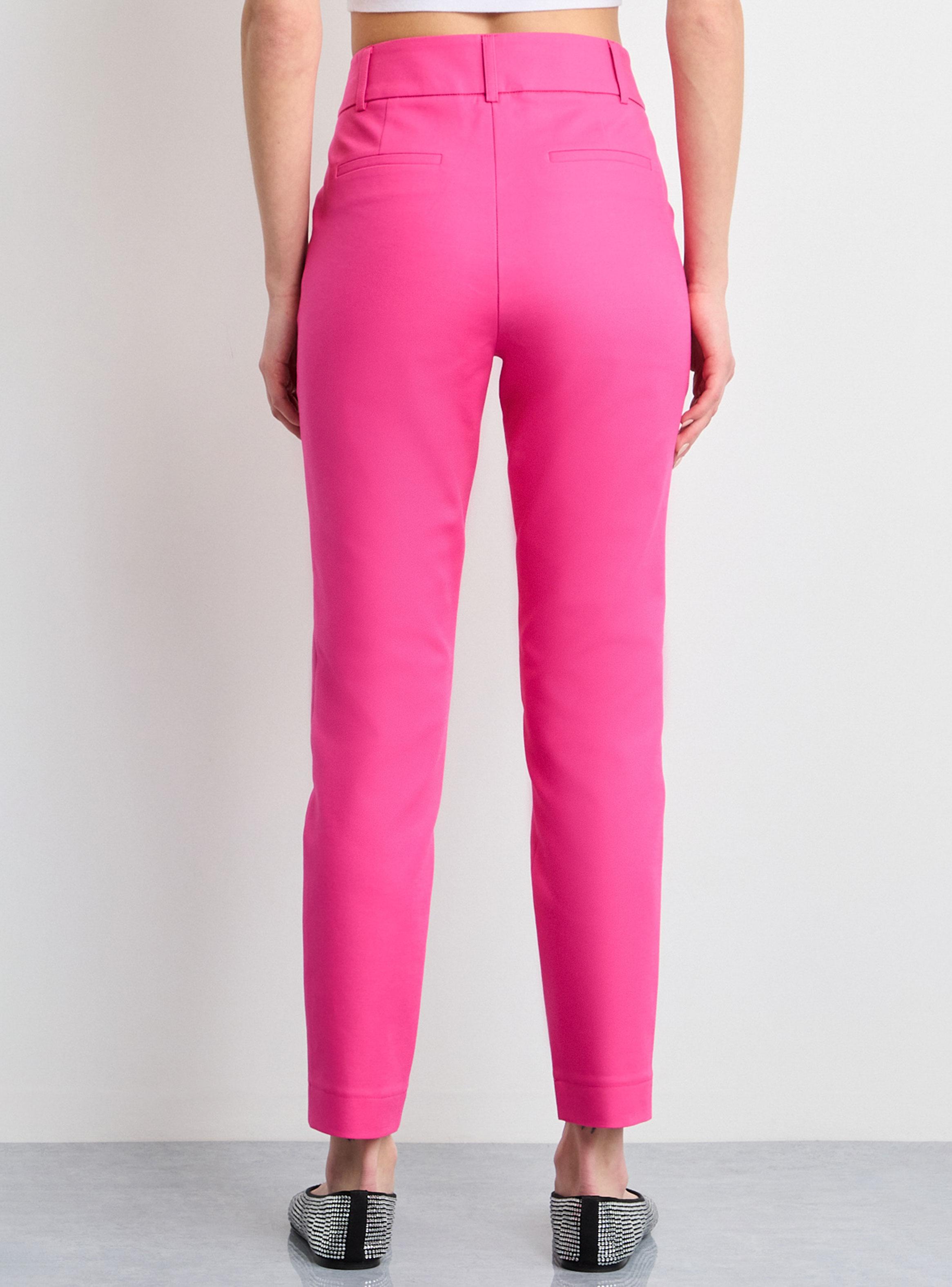 Pantalón Liso Regular Fit de Tiro Alto-1