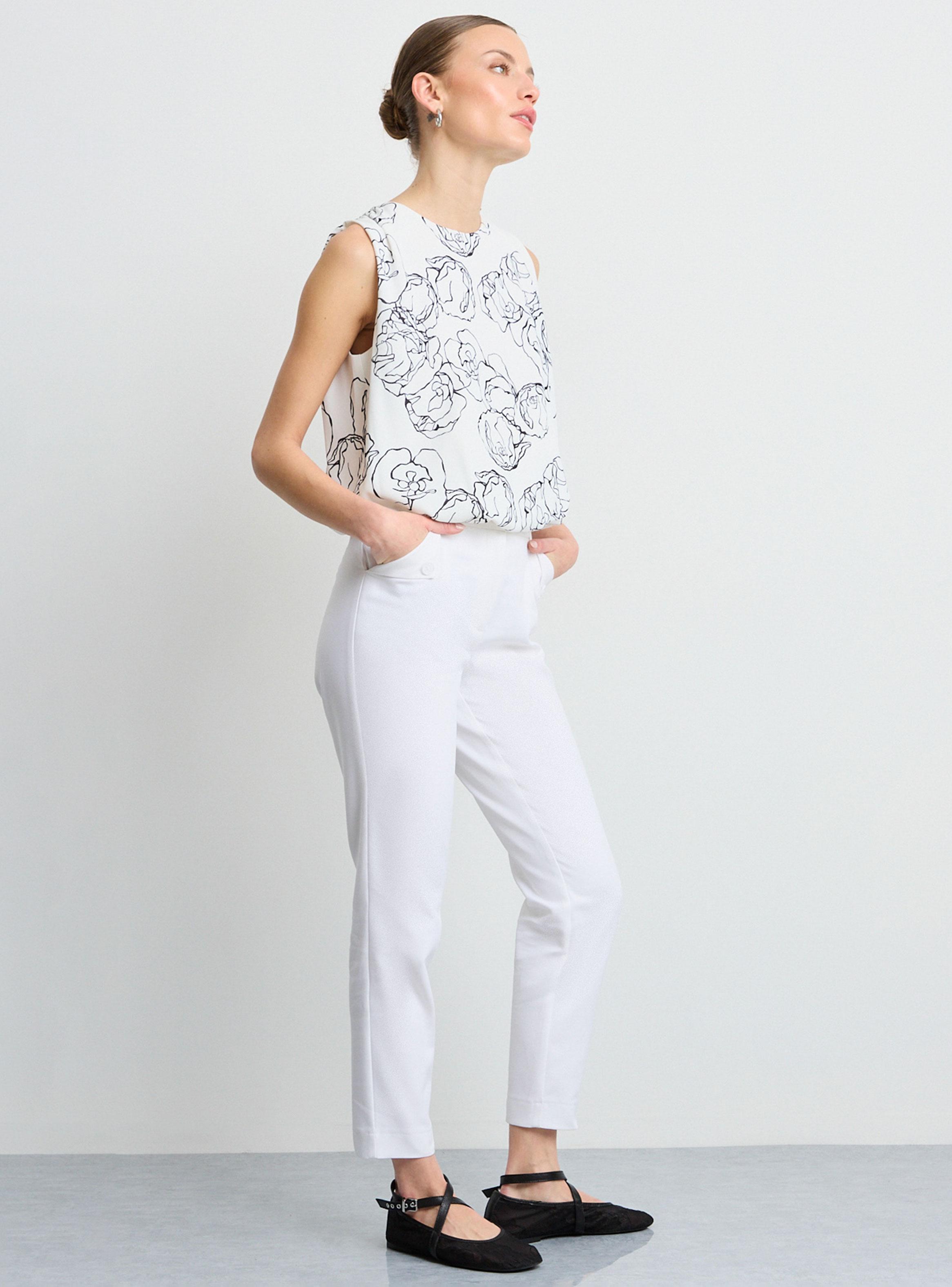 Pantalón Regular Fit de Tiro Alto-3