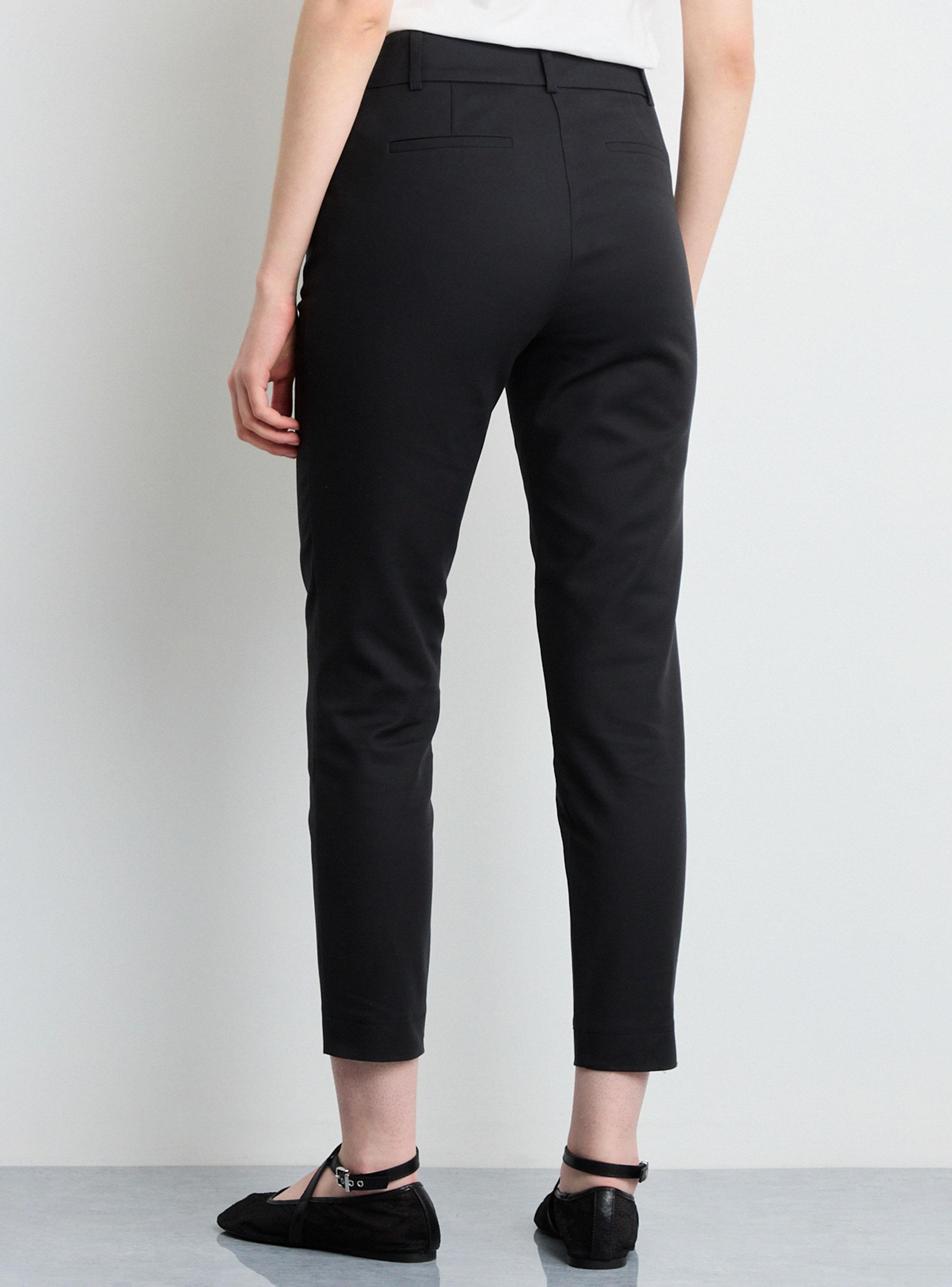 Pantalón Liso Regular Fit de Tiro Alto Básico-1