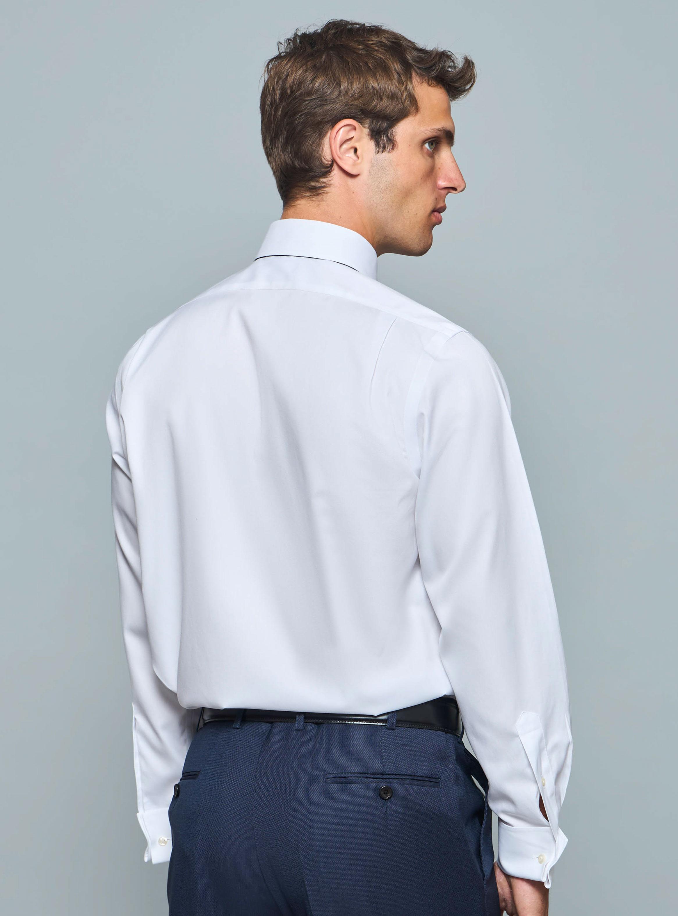 Camisa Formal de Vestir Lisa-1
