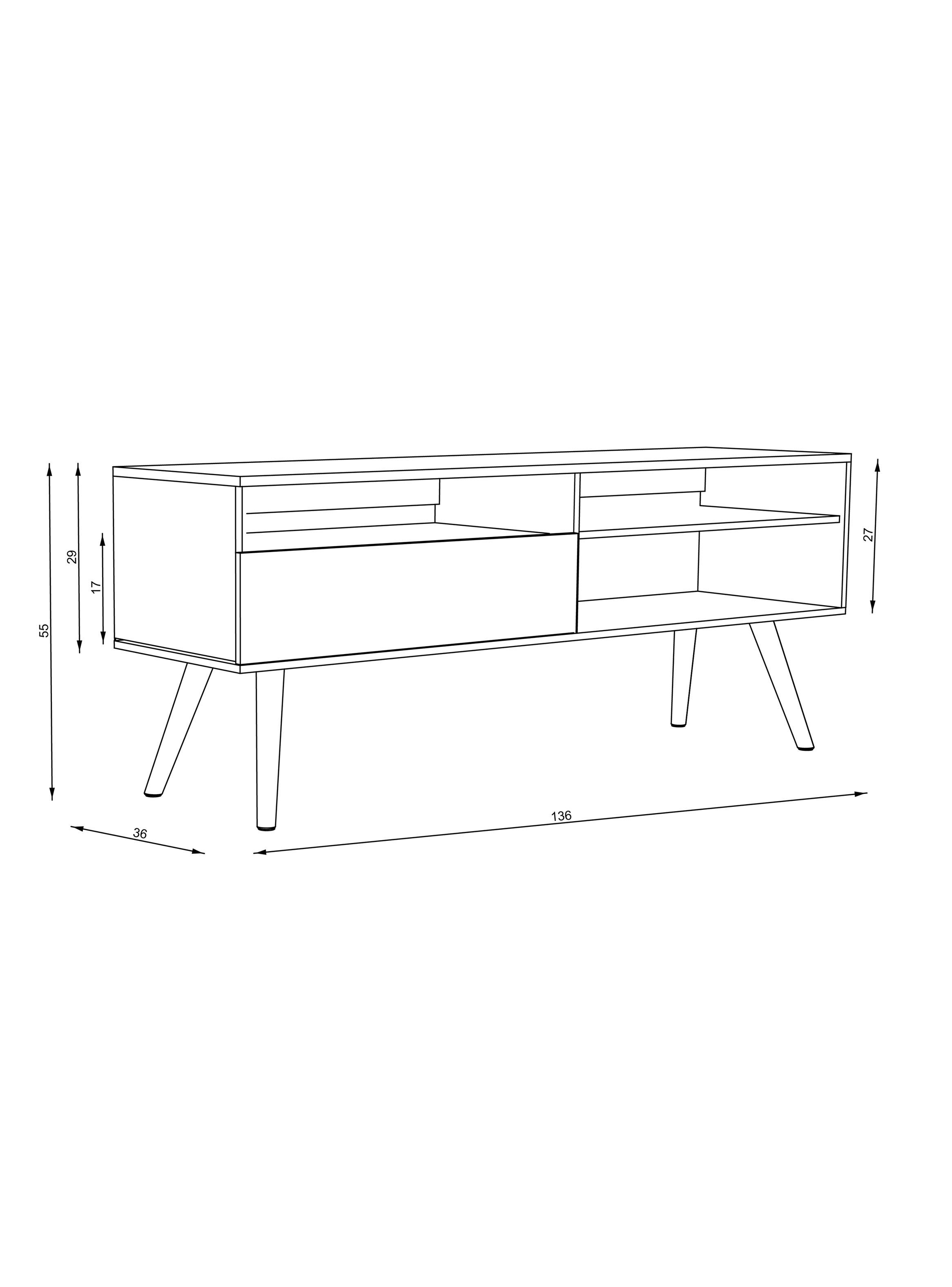 Rack TV 60' 1 Puerta + 2 Repisas-1