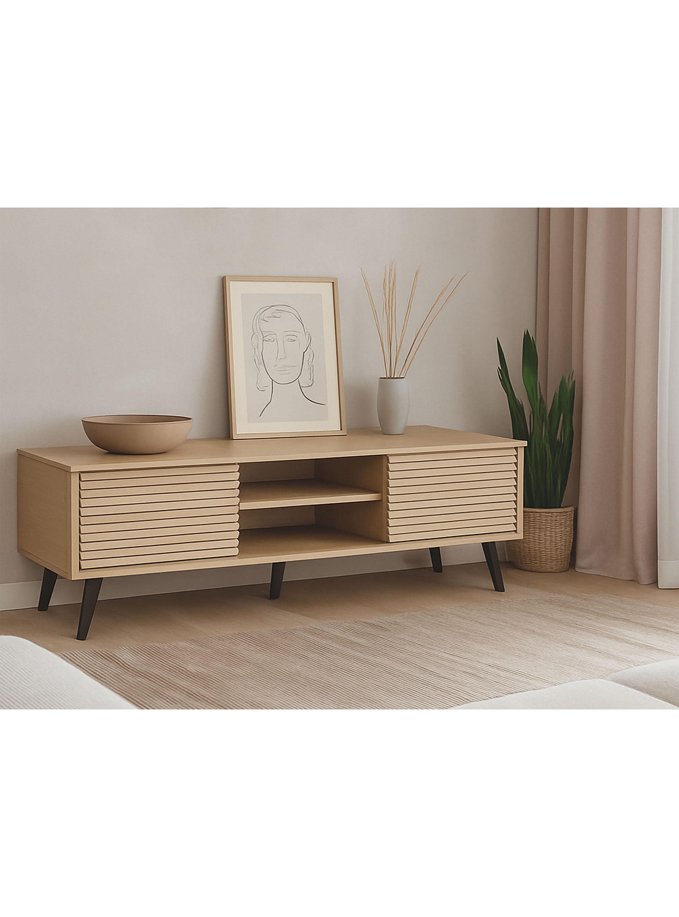 Rack TV 65¨ Bajo Atacama Line Natural-4