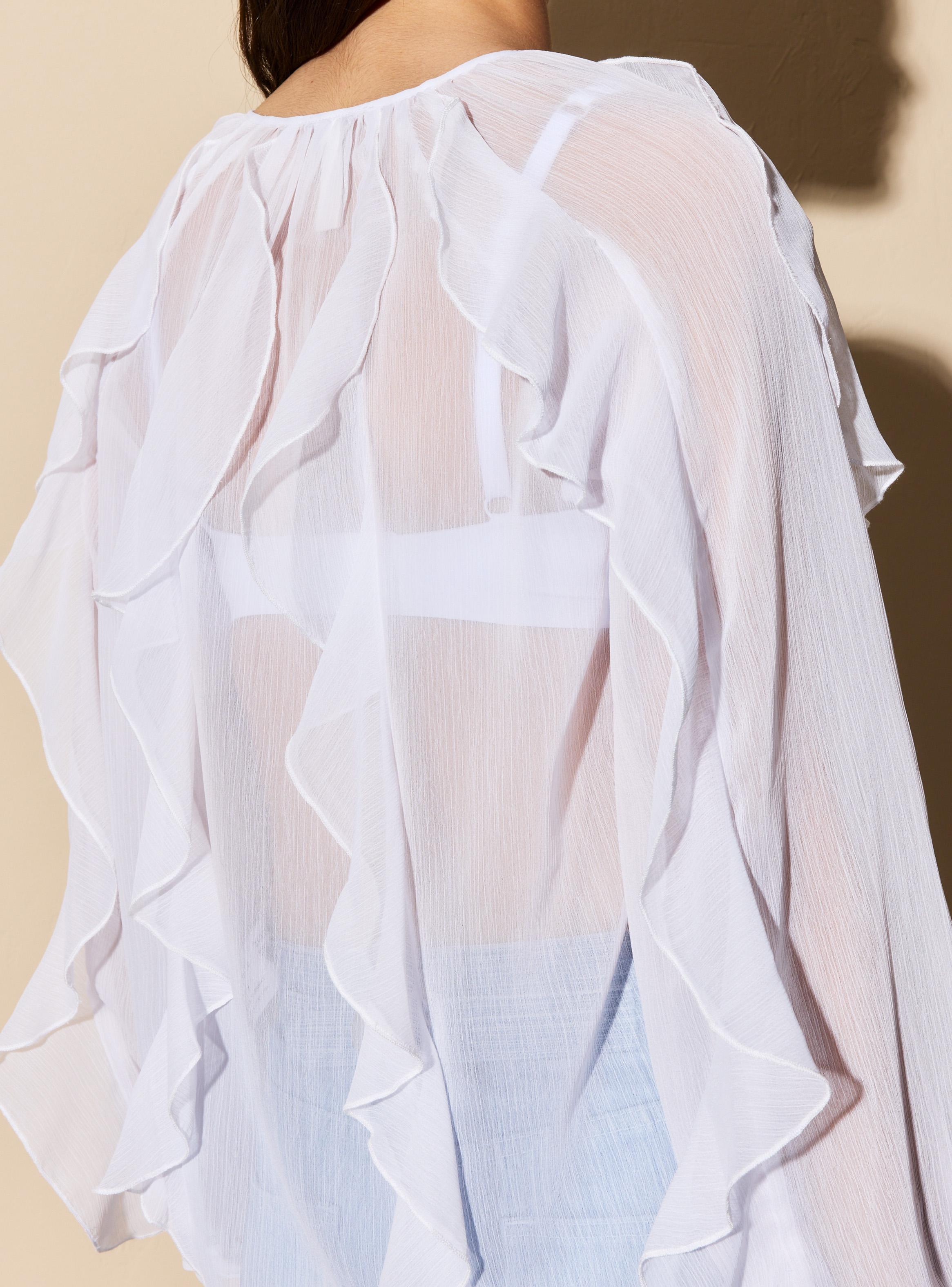 Blusa Manga Globo con Vuelos-3