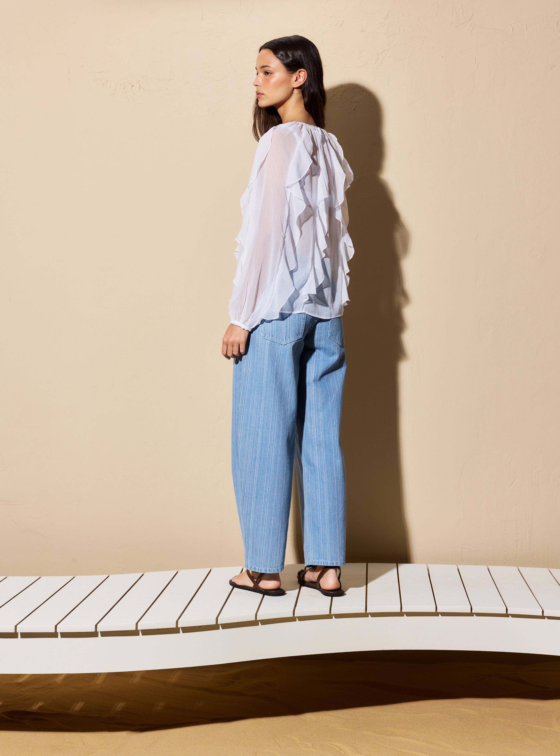 Blusa Manga Globo con Vuelos-5