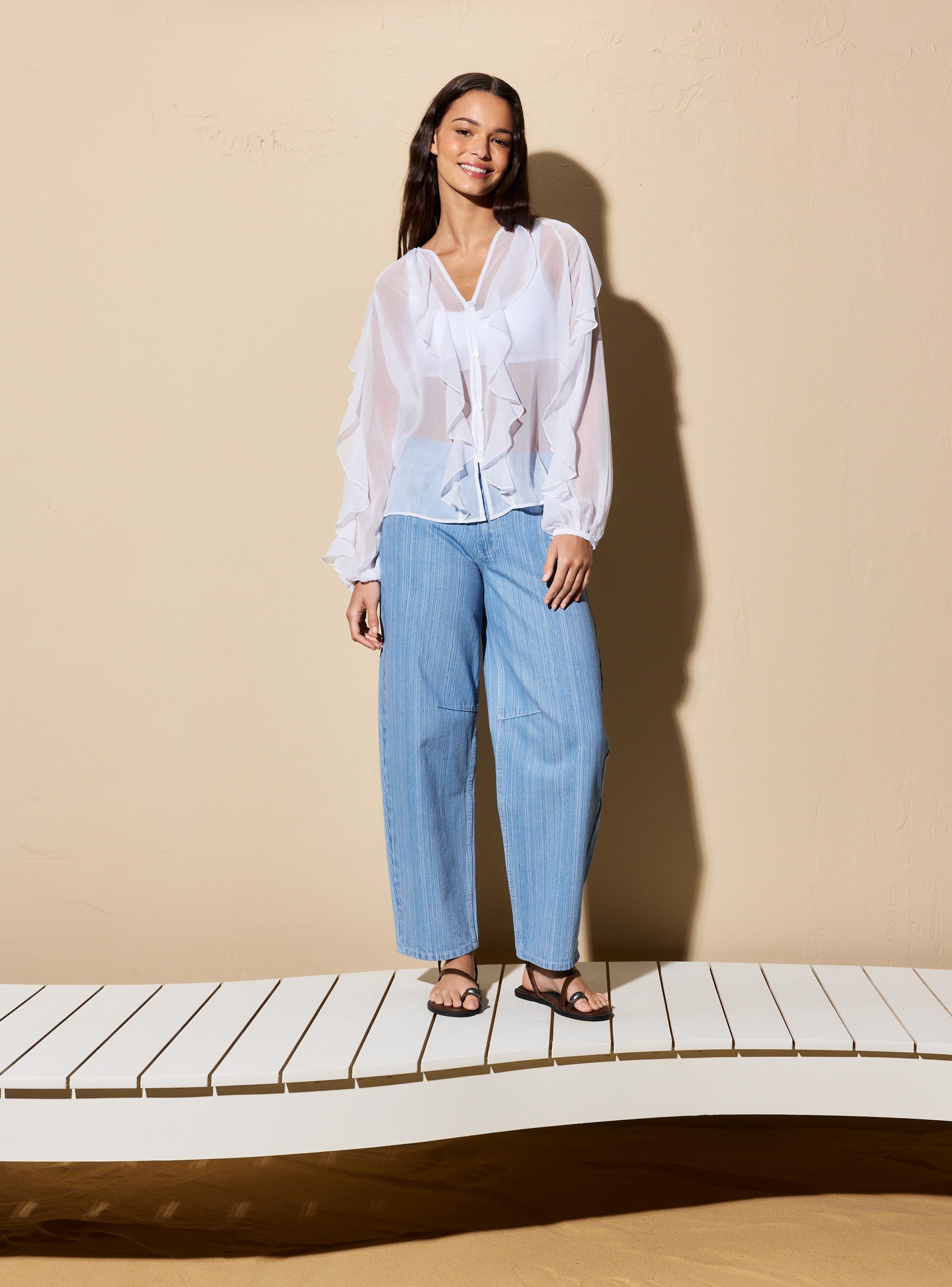 Blusa Manga Globo con Vuelos-4