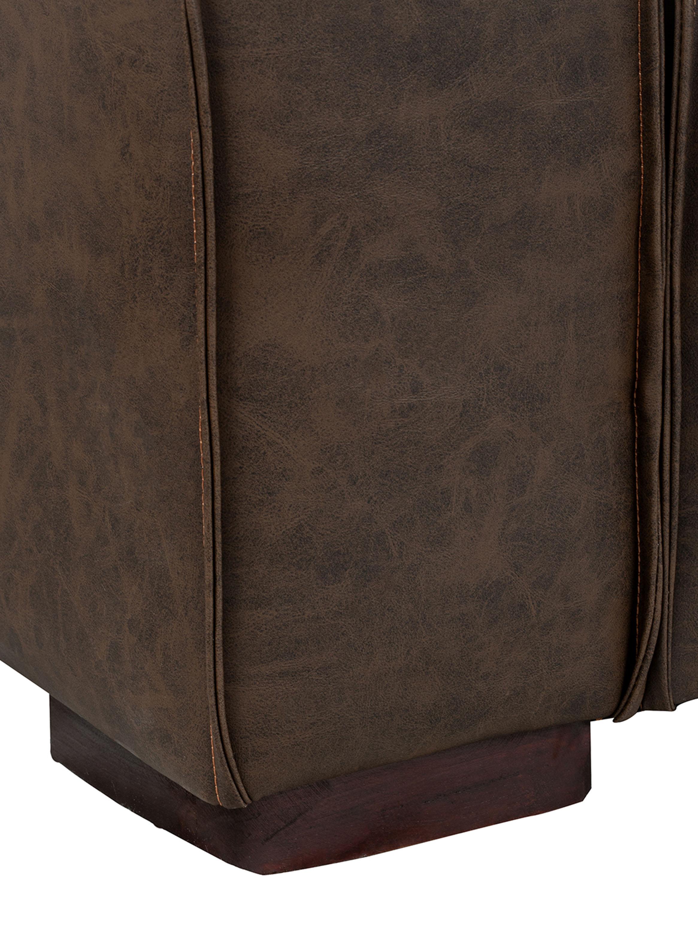 Sofá Modular 3 Cuerpos y 2 Poufs - Cuero Reconstituido-3