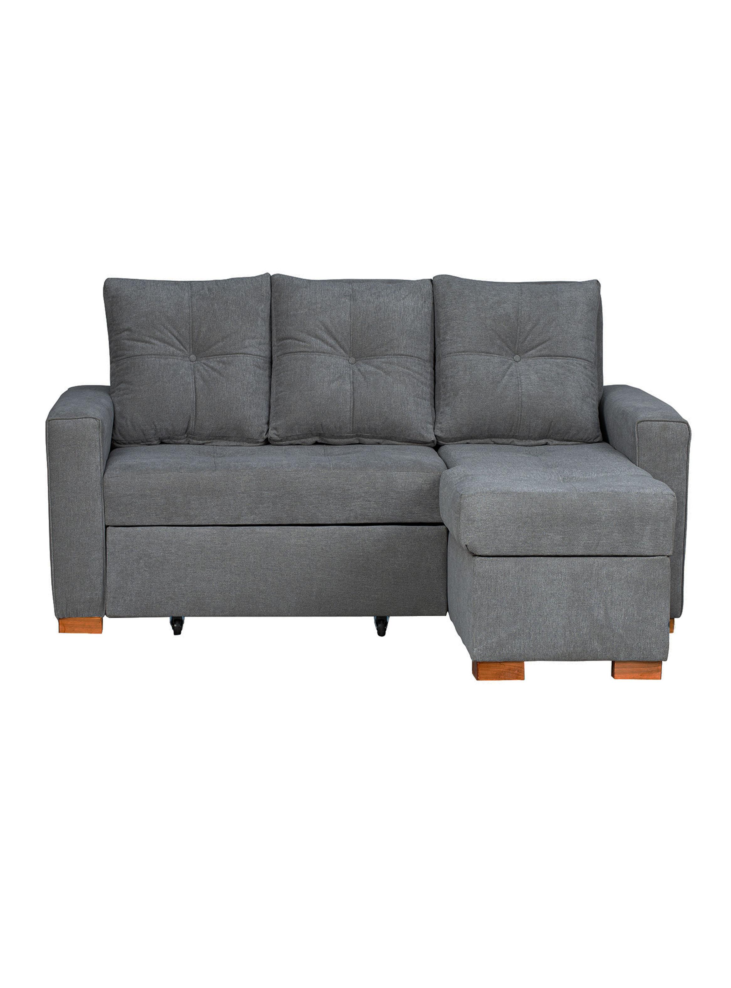Sofá Cama Amelia Baúl Derecho - Tela Lino Finesse Gris Piedra-0