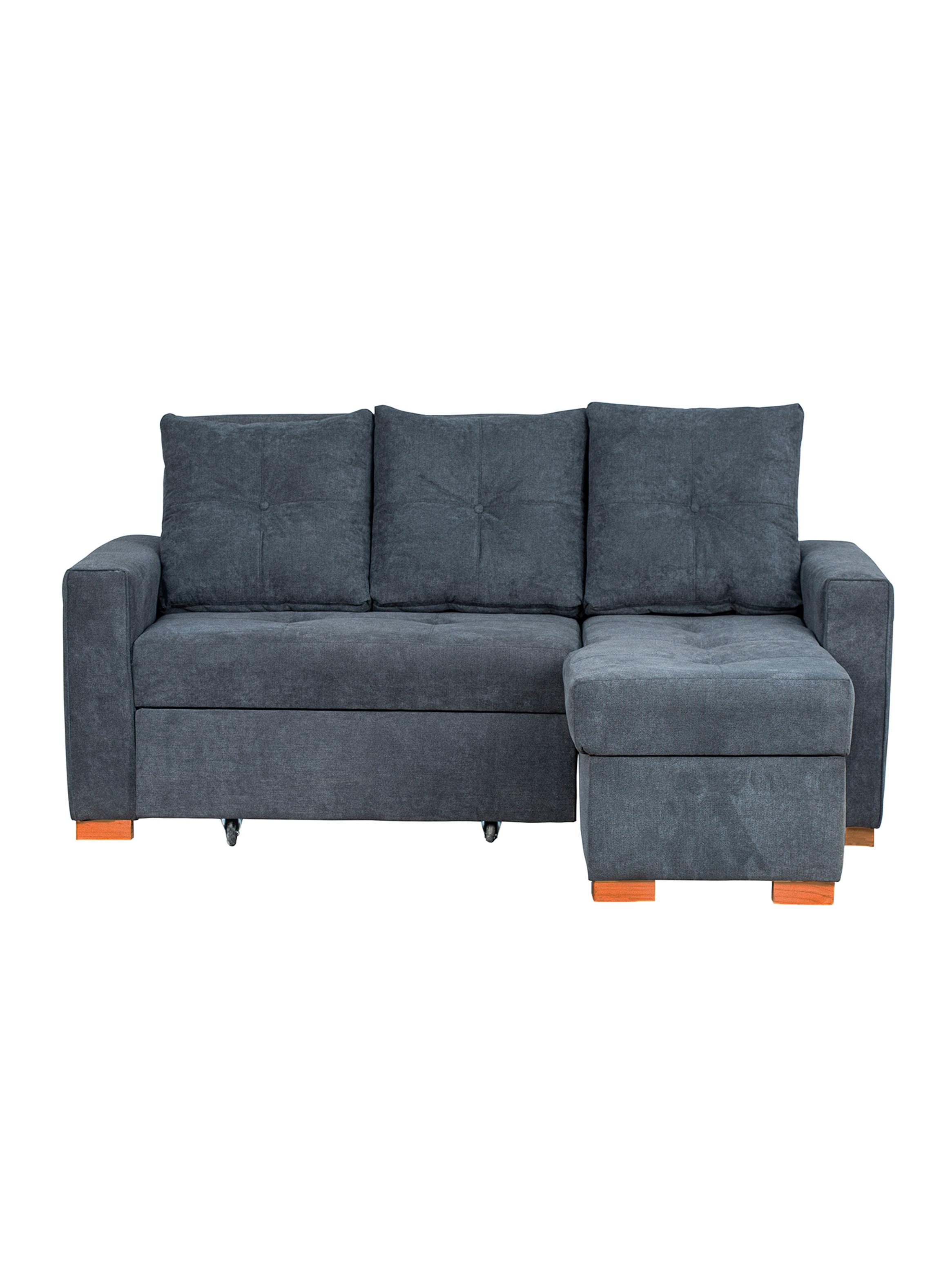 Sofá Cama Amelia Baúl Derecho - Tela Lino Finesse Gris Piedra-0