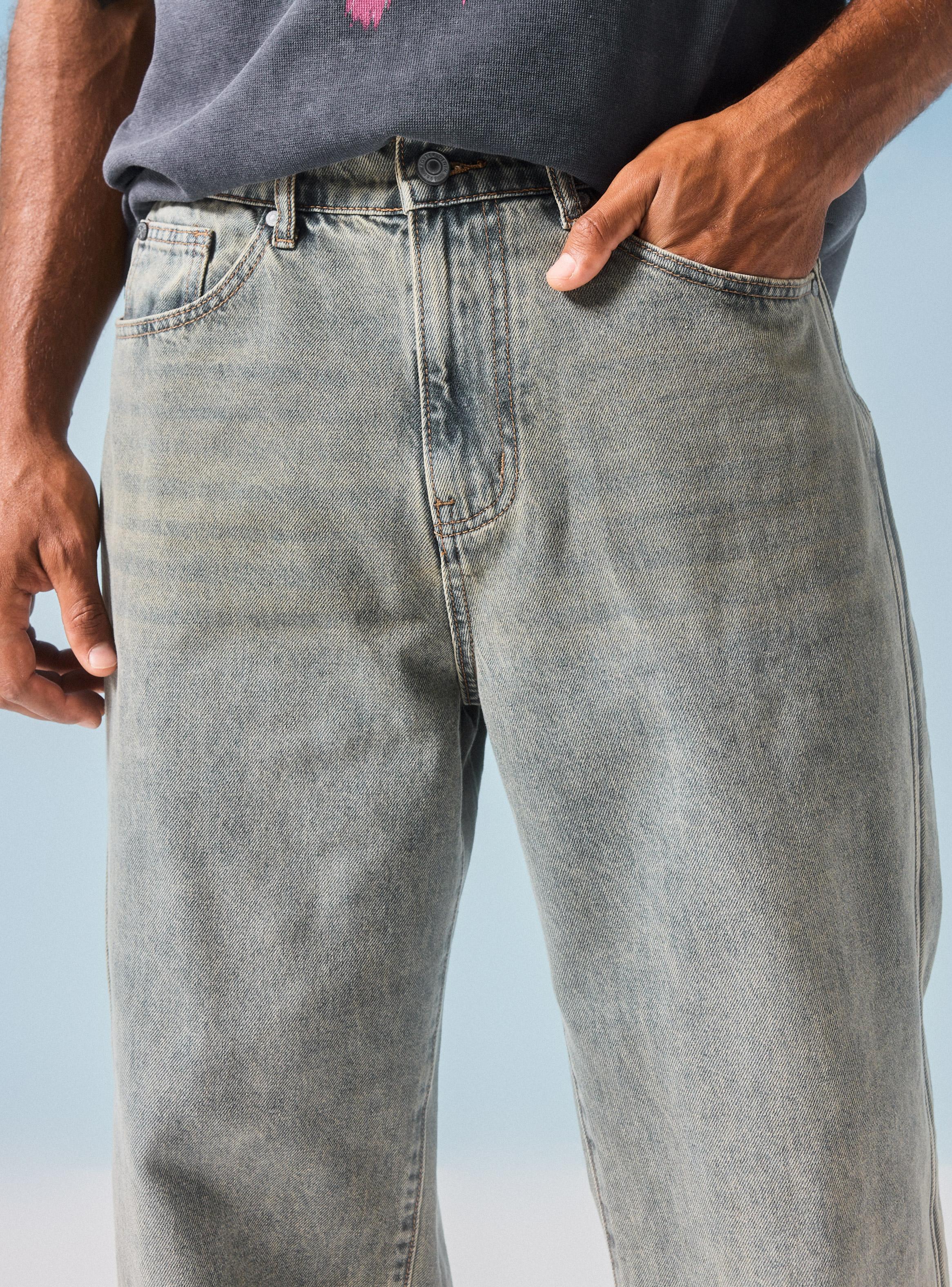 Jeans Baggy con Cortes Laterales-2