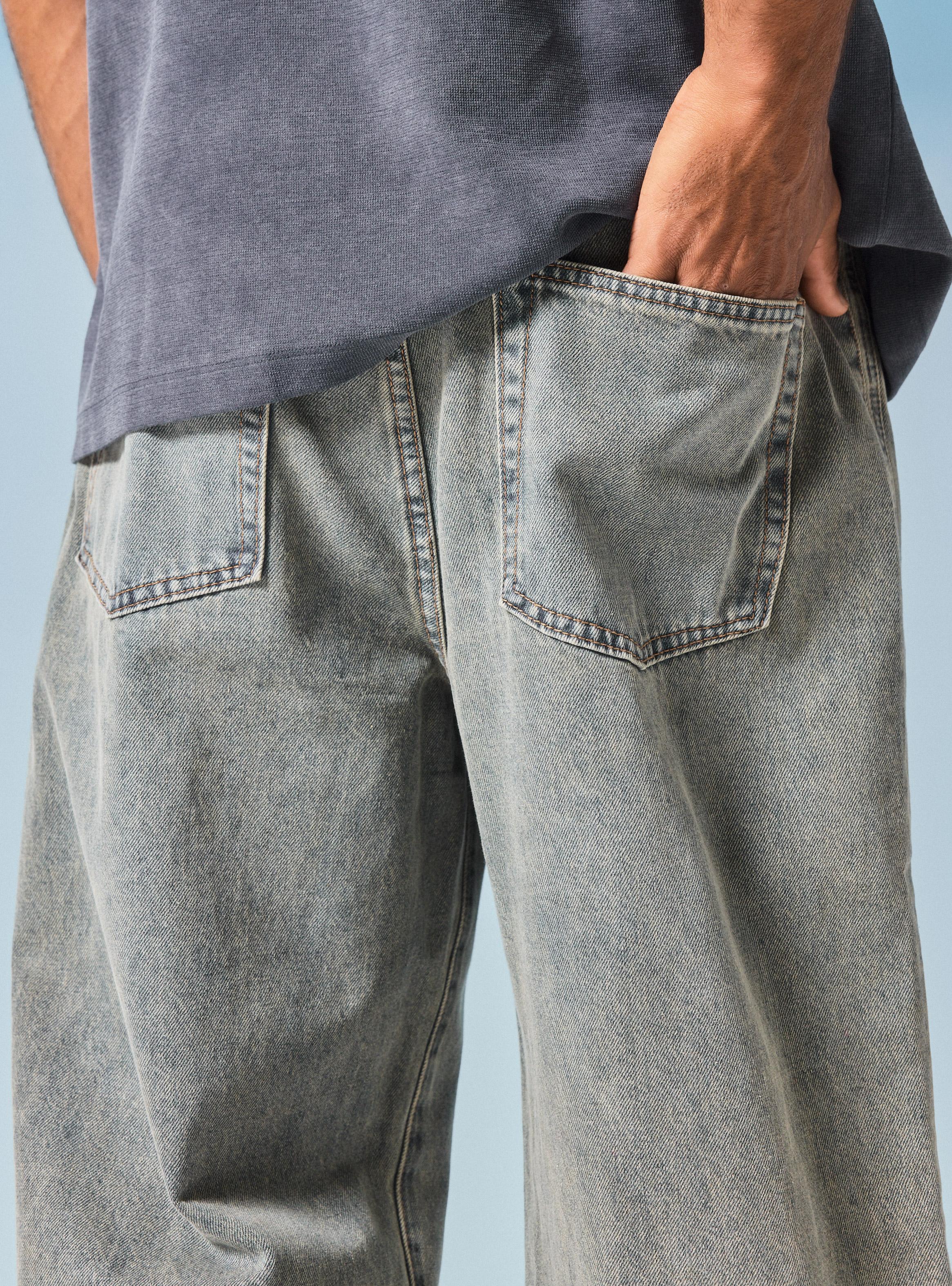 Jeans Baggy con Cortes Laterales-3