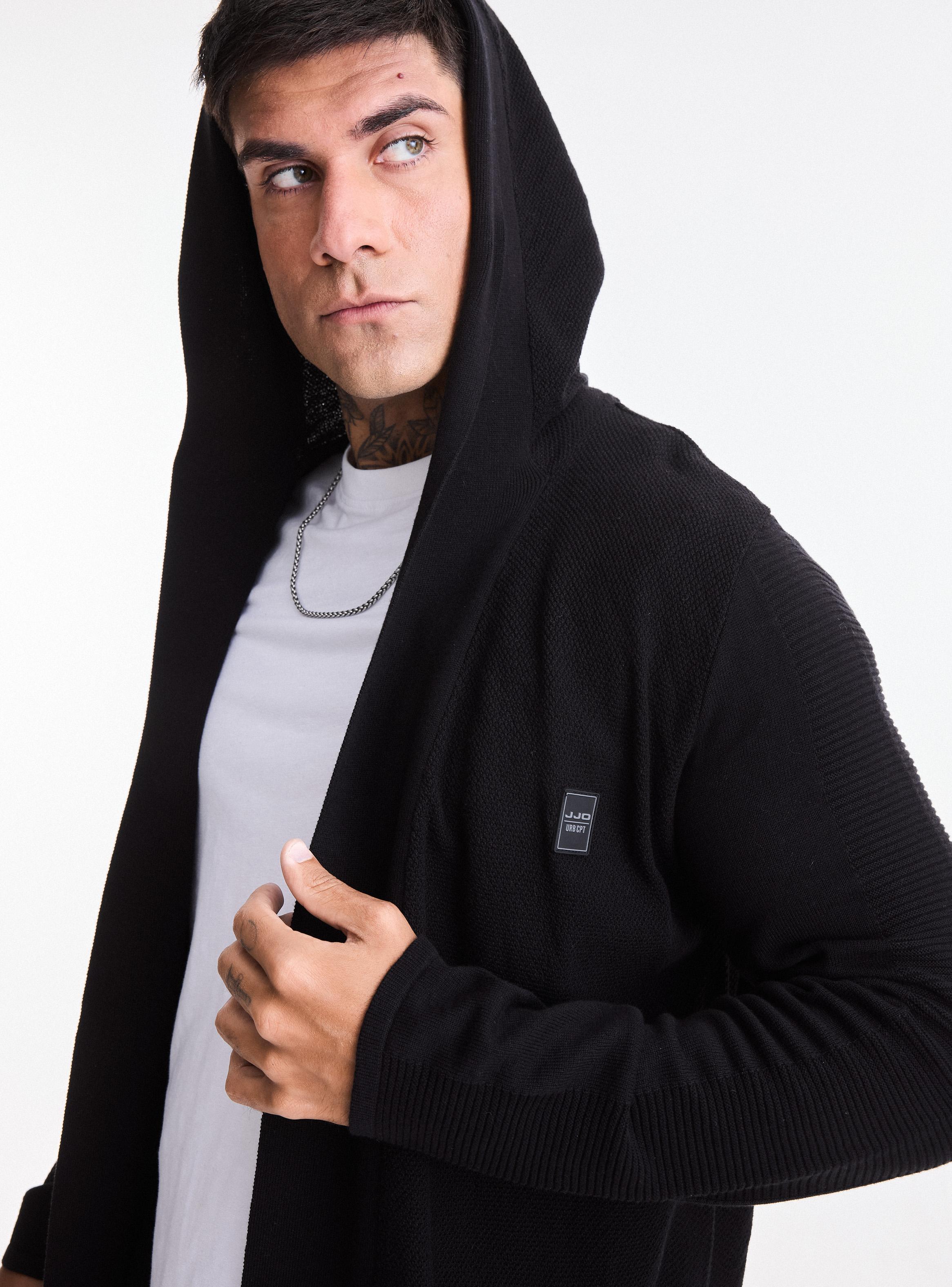 Chaleco Abierto Tipo Capa Capucha-2