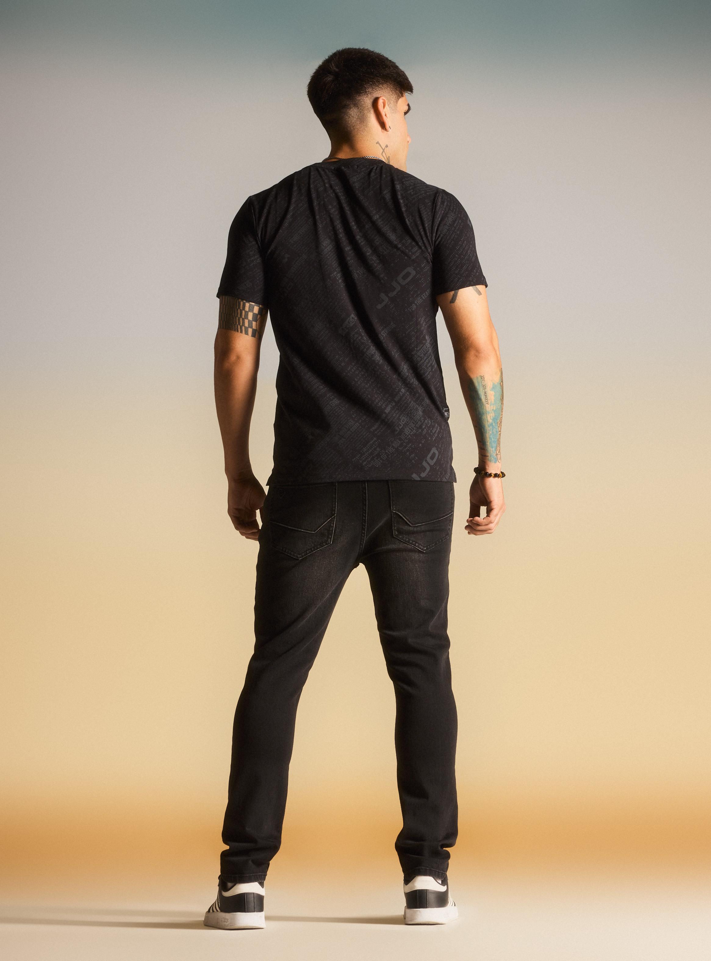 Polera Full Print en Terciopelo Tono-5