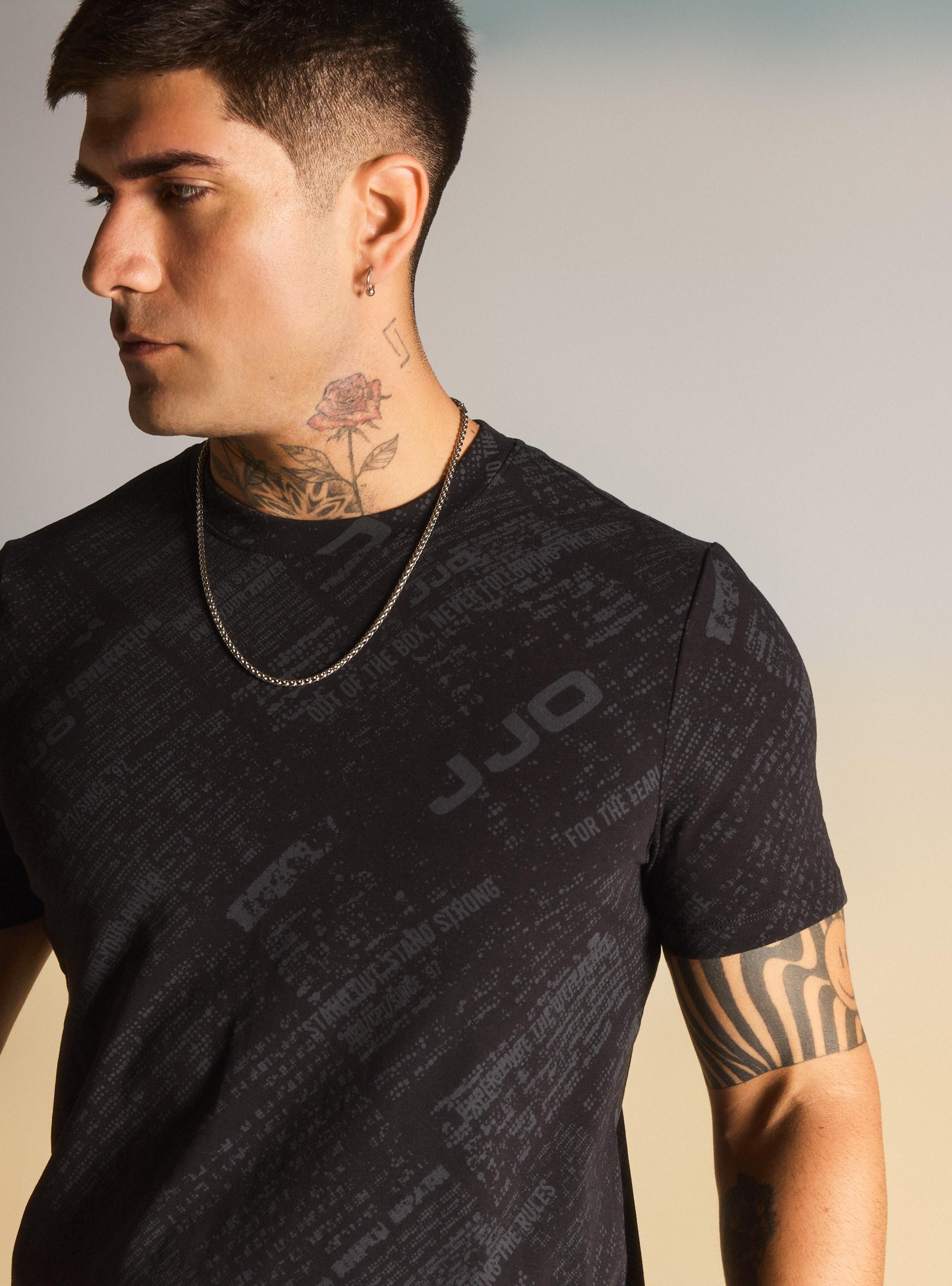 Polera Full Print en Terciopelo Tono-2