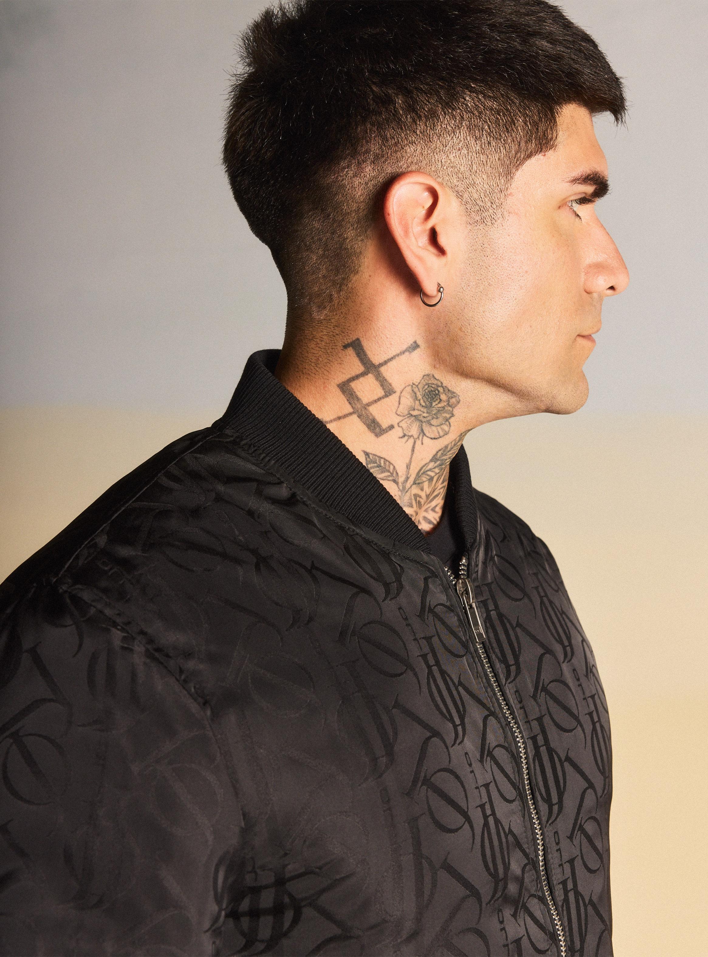 Chaqueta Bomber Logo Tejido-3