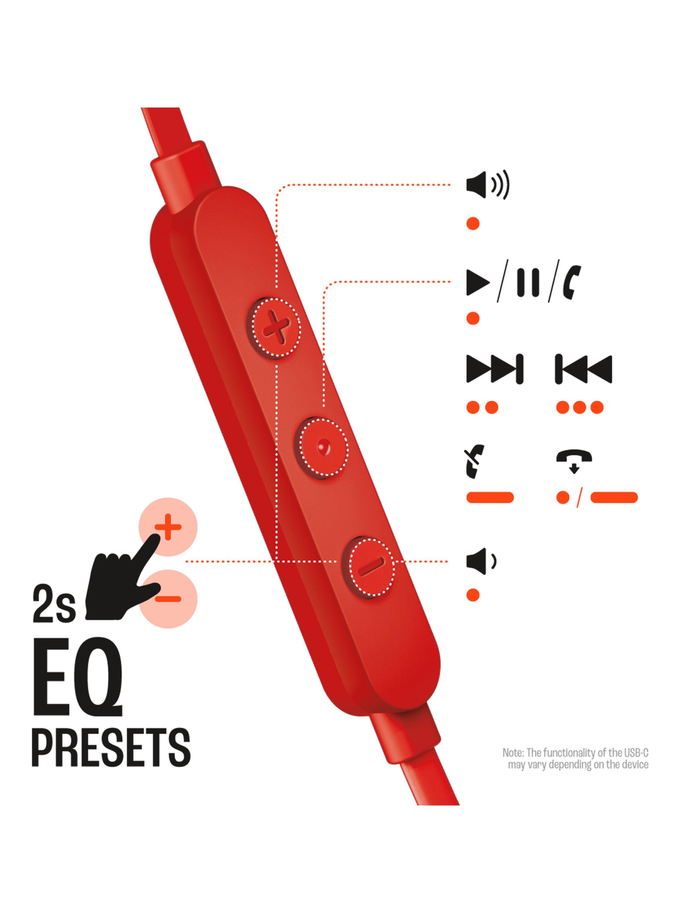 Audífonos USB-C T310C Rojo-5