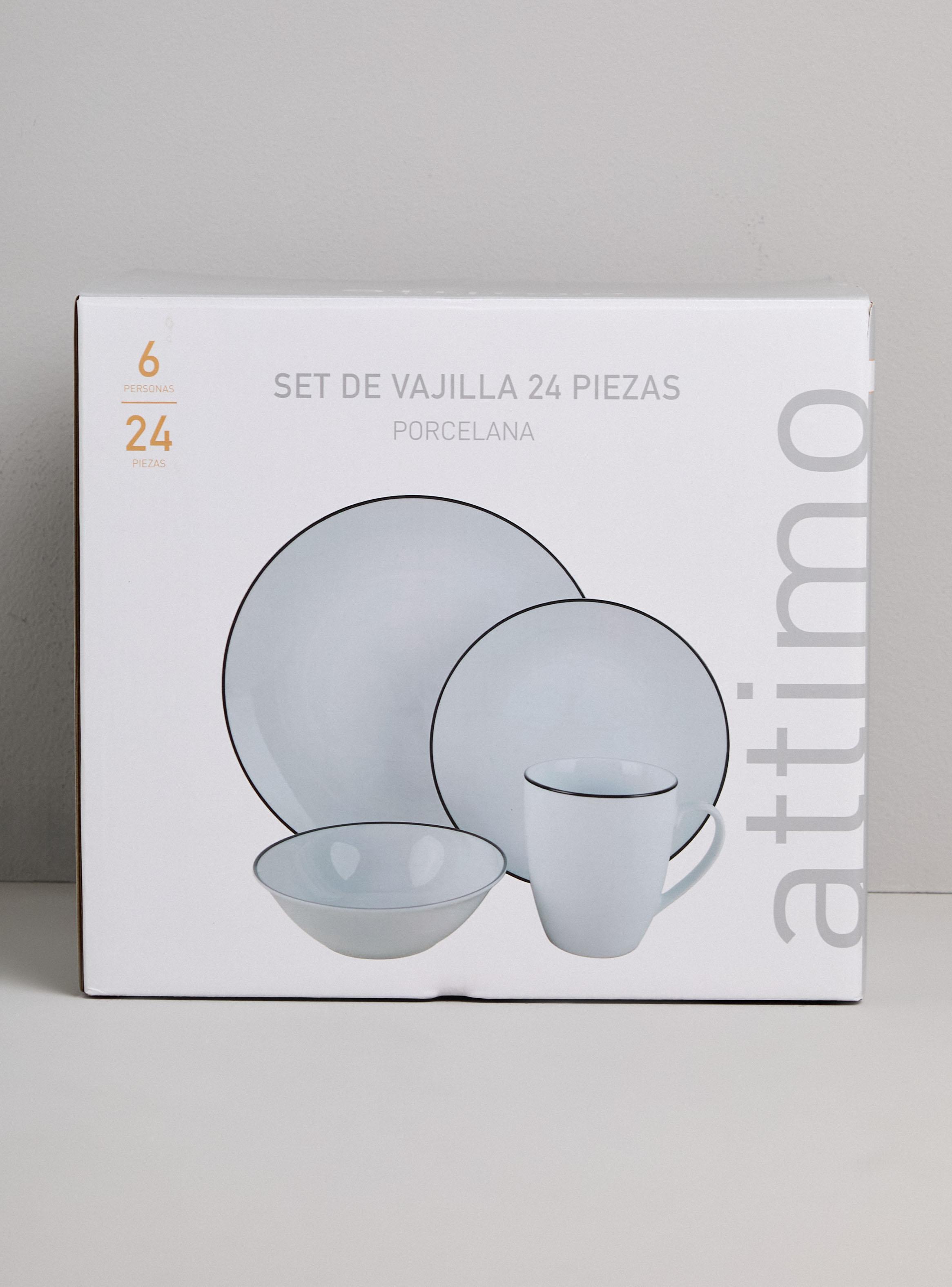 Set de Vajillas 24 Piezas Línea Negra-3