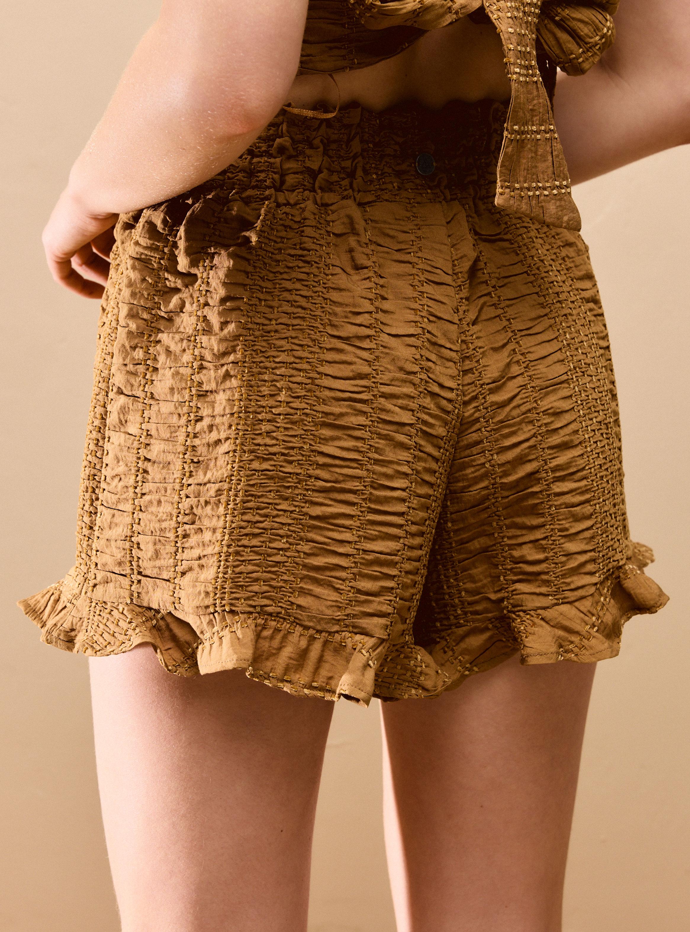 Short Cintura Elasticada y Vuelos Pierna-3