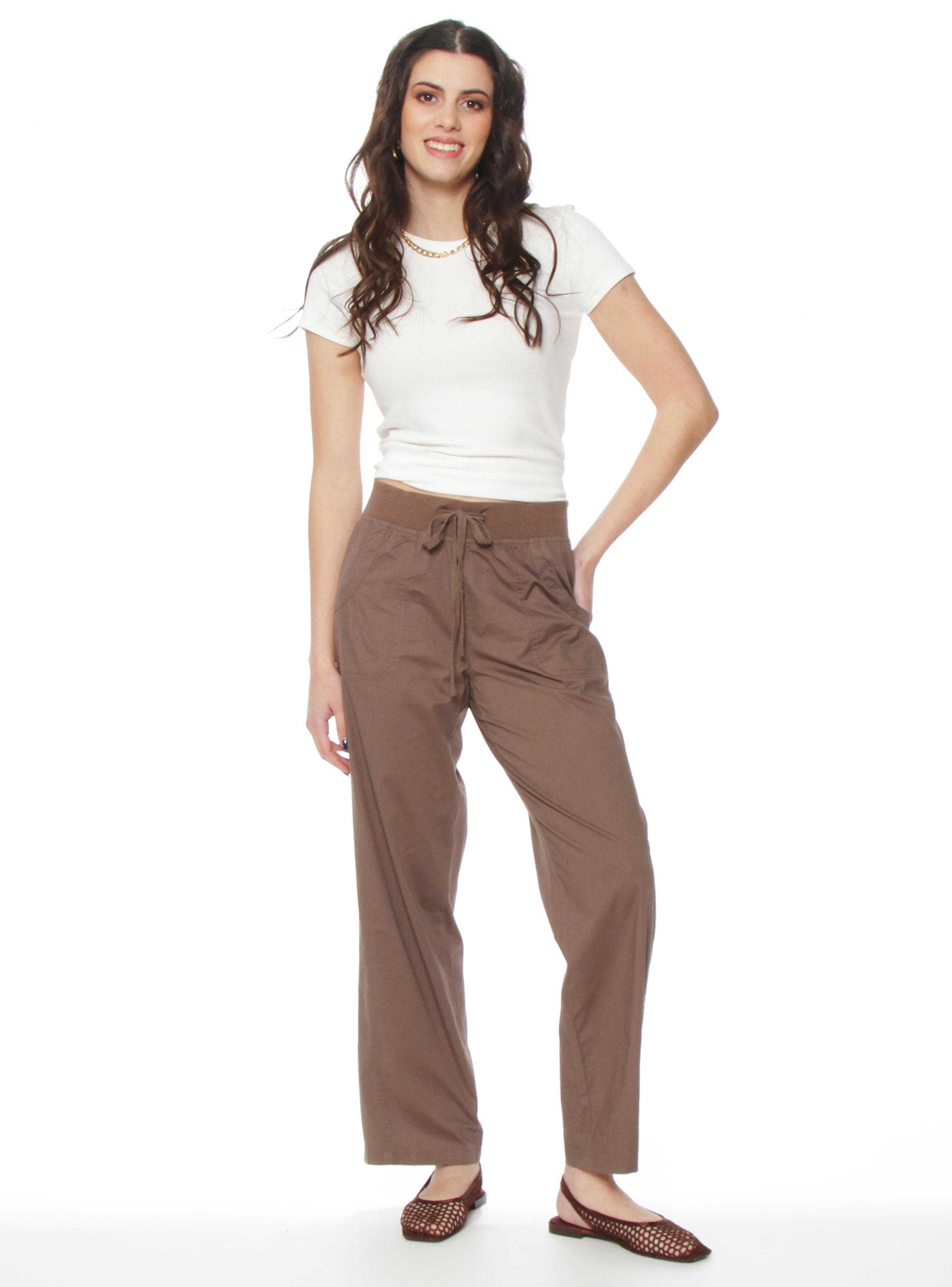 Pantalón Sólido Pretina Elasticada con Pabilo Basta Ajustable-3