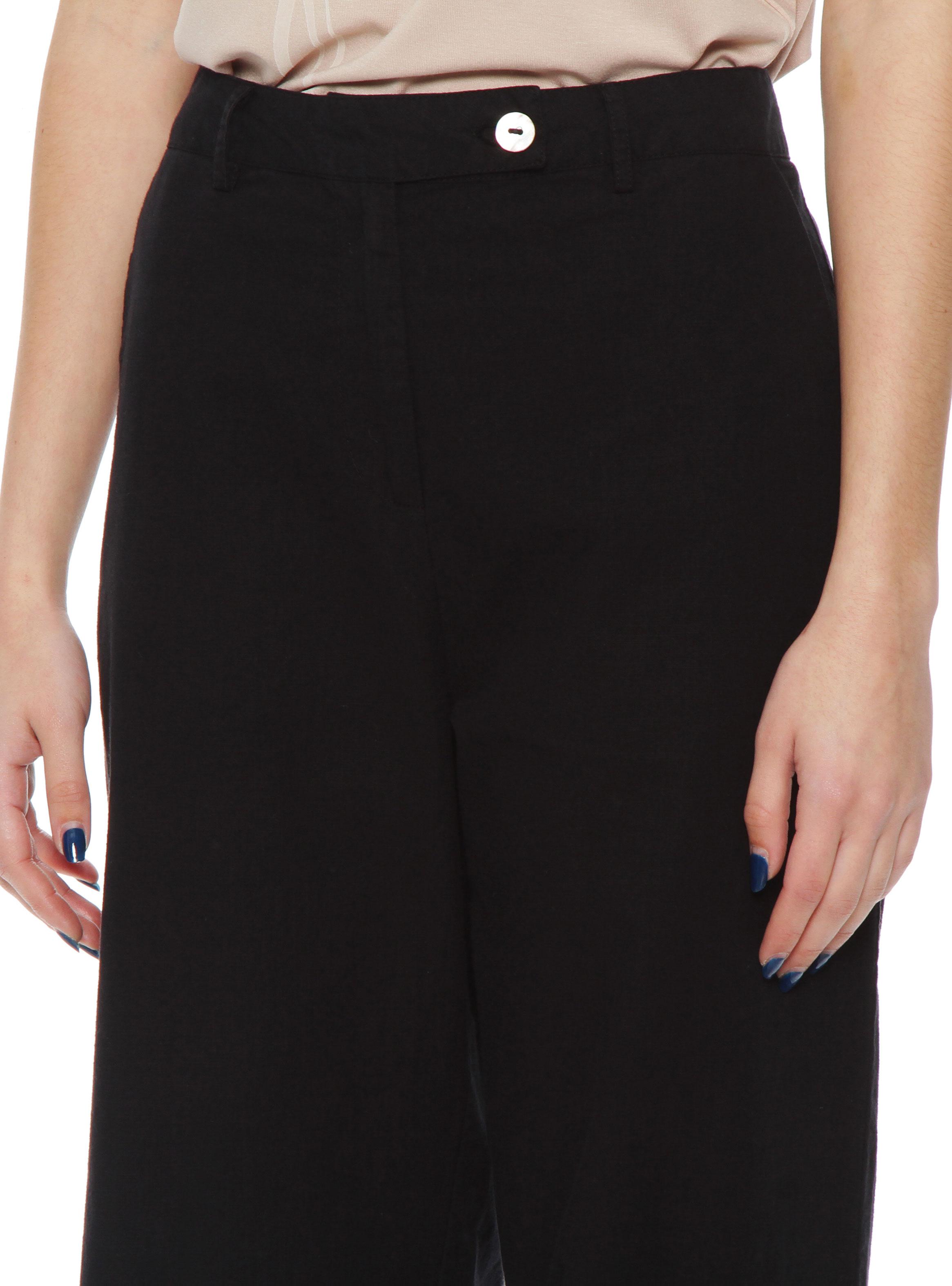 Pantalón Recto Tiro Alto Pretina Básica-3