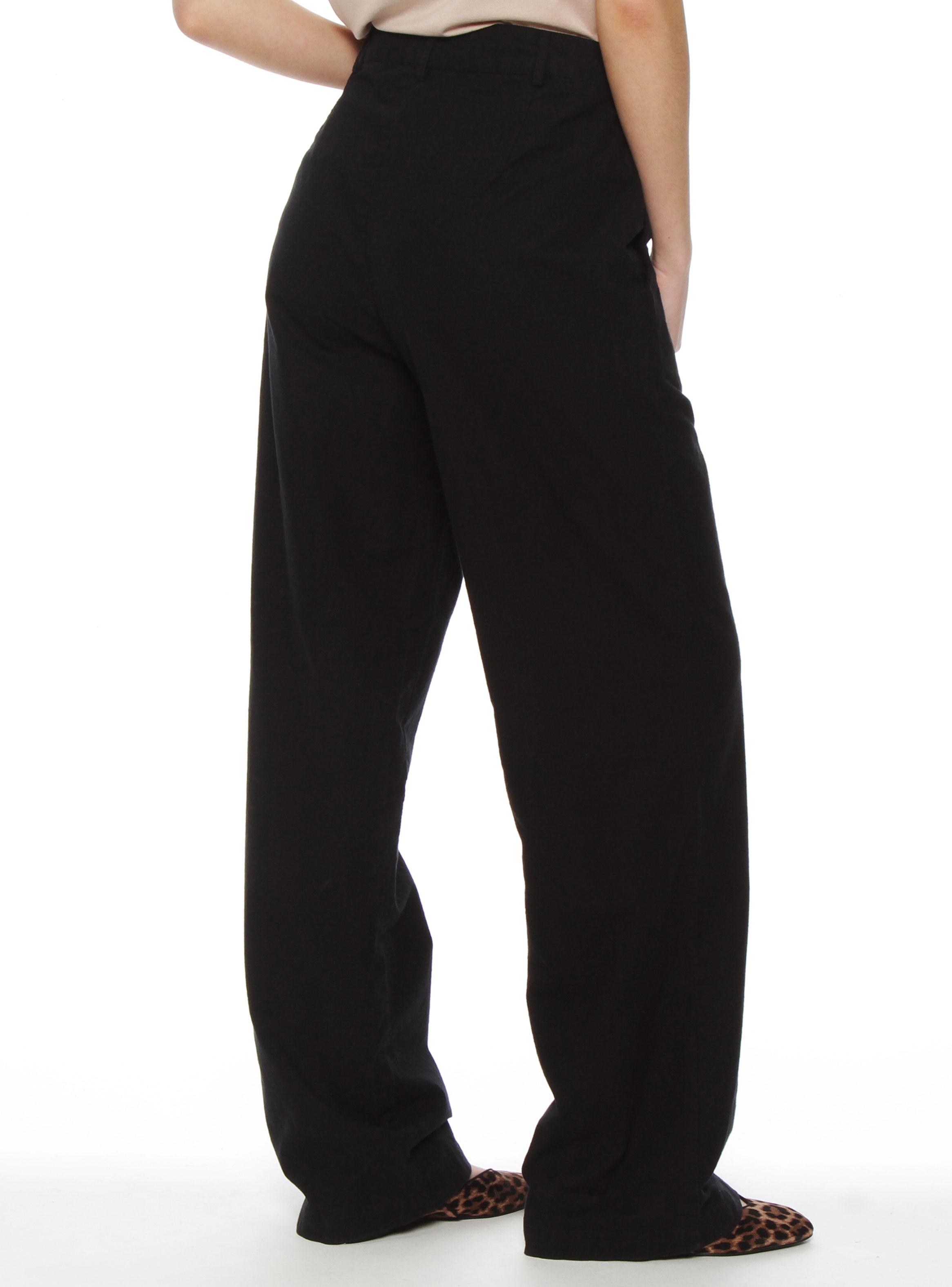 Pantalón Recto Tiro Alto Pretina Básica-2