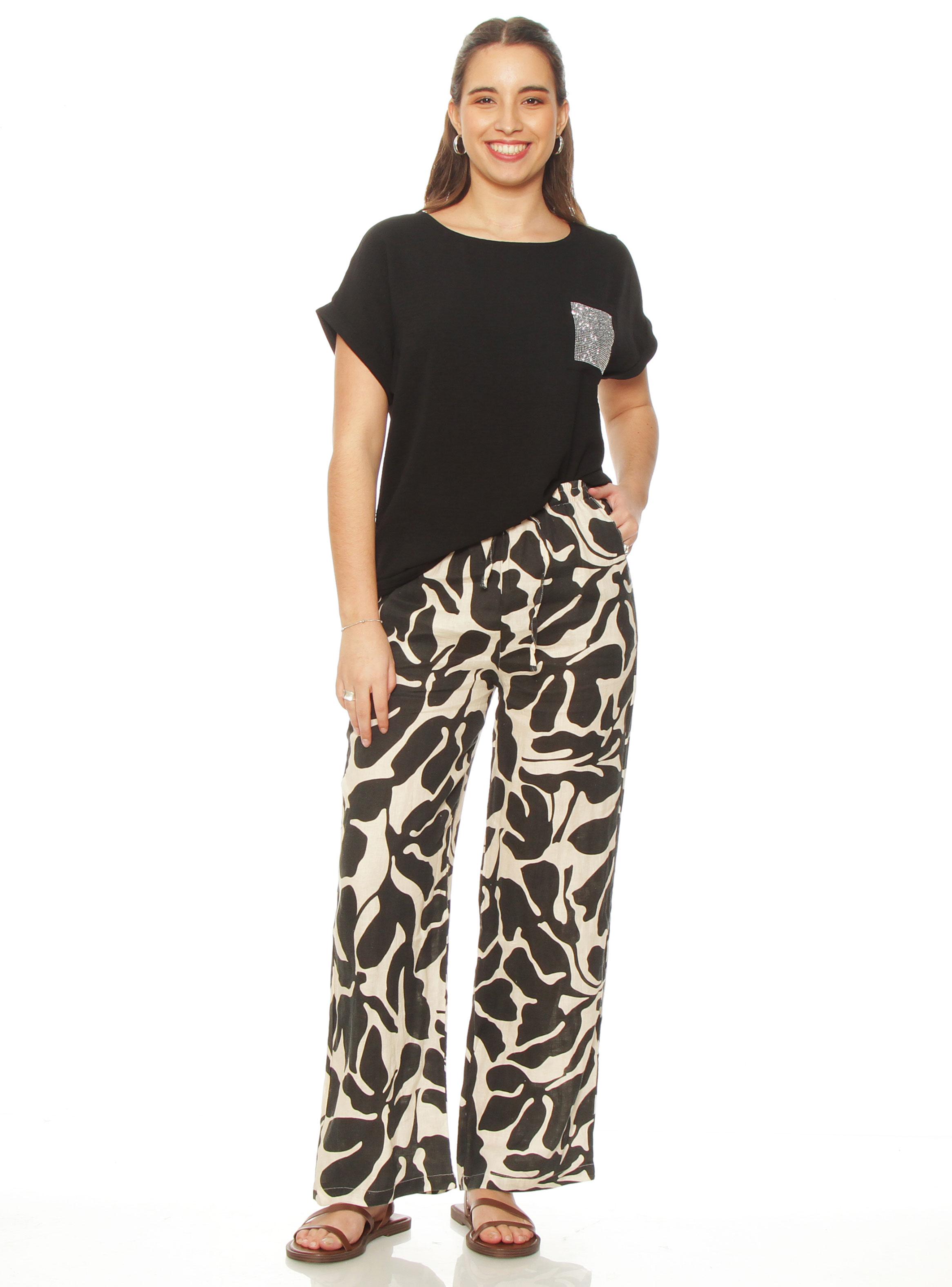 Blusa Sólido Escote Redondo-3