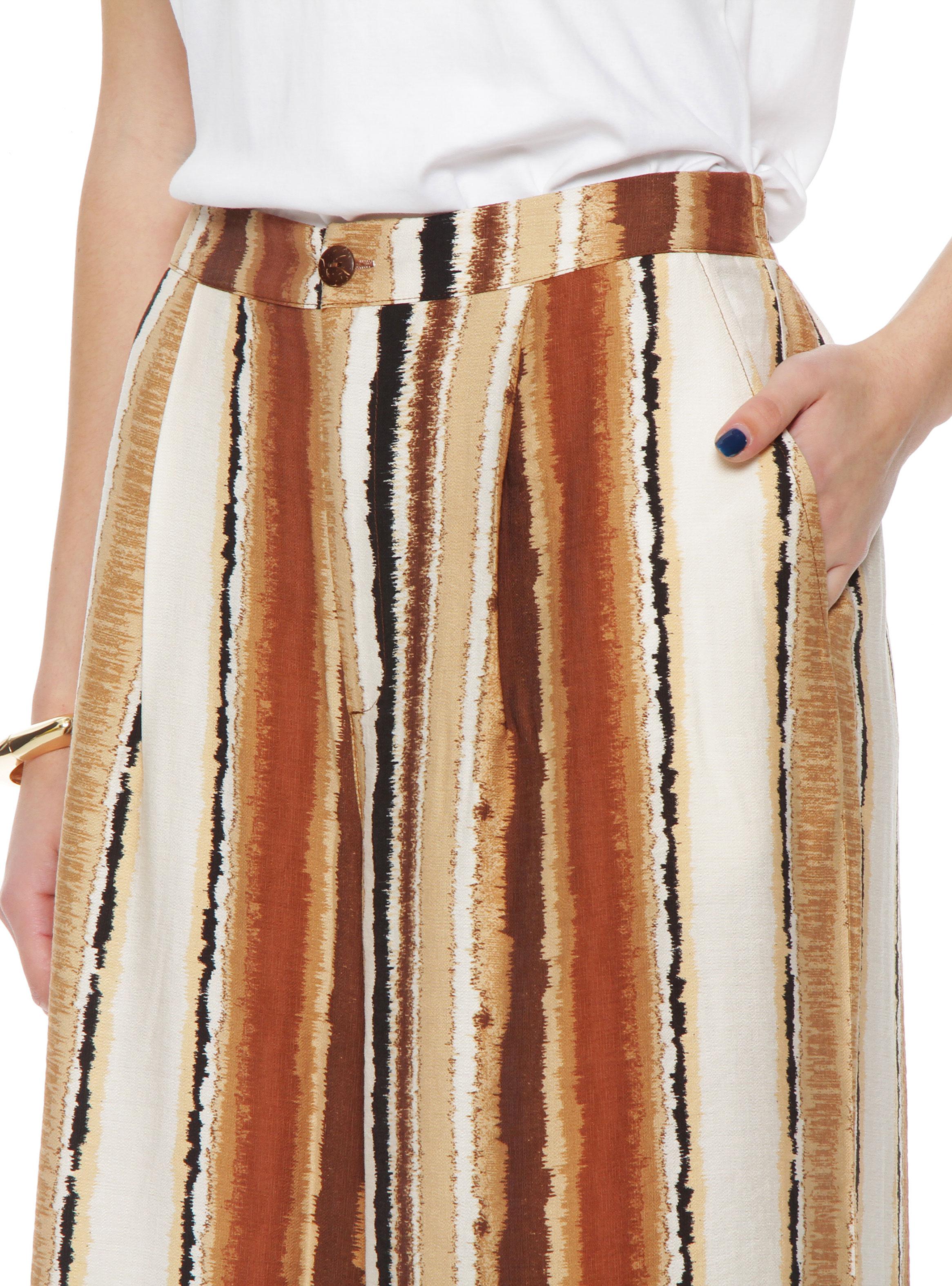 Pantalón Wide Leg Estampado Tiro Alto Pretina 53P-2