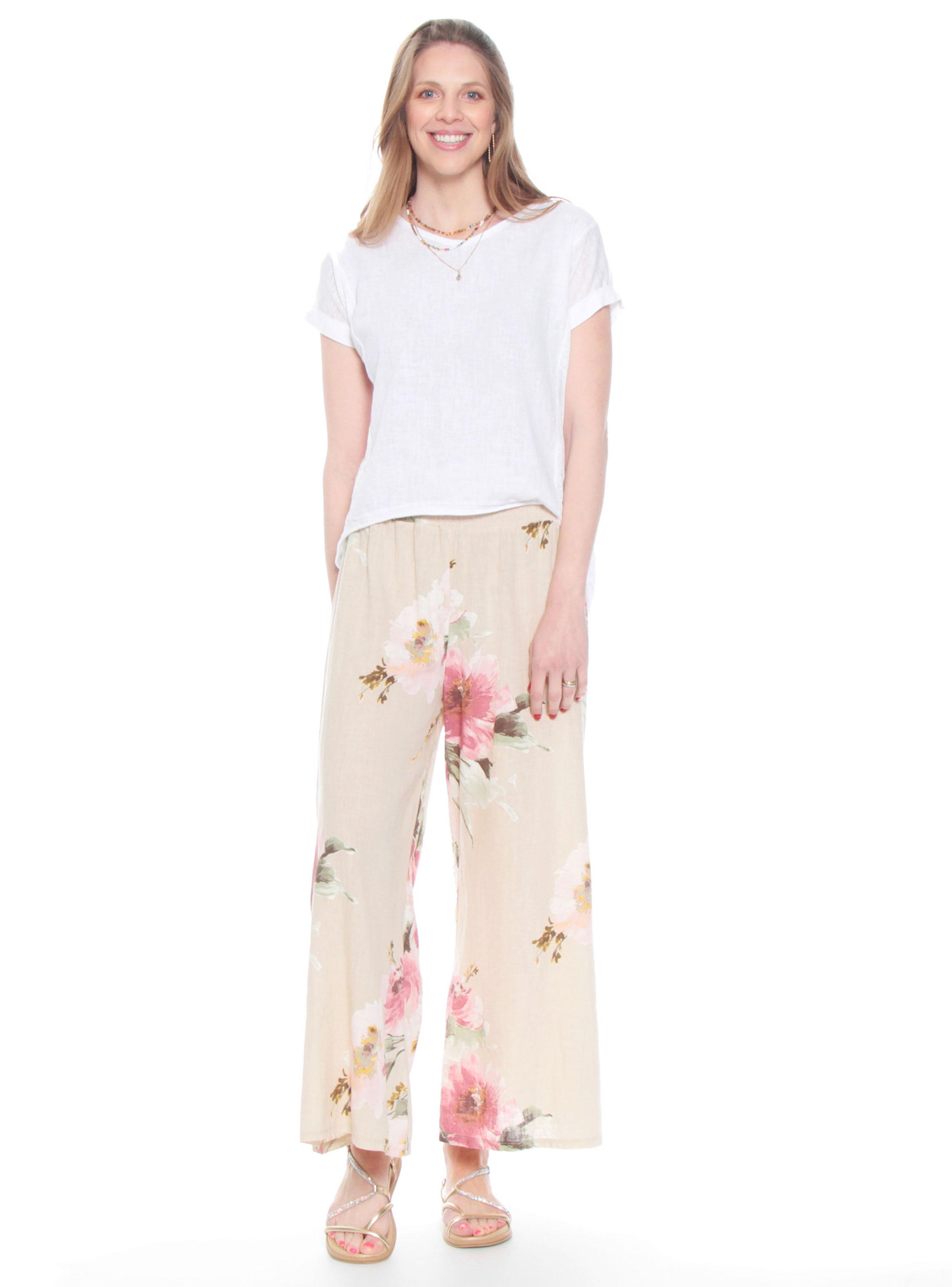 Blusa Manga Corta Lino Sólida Escote V Corte Delantero-3