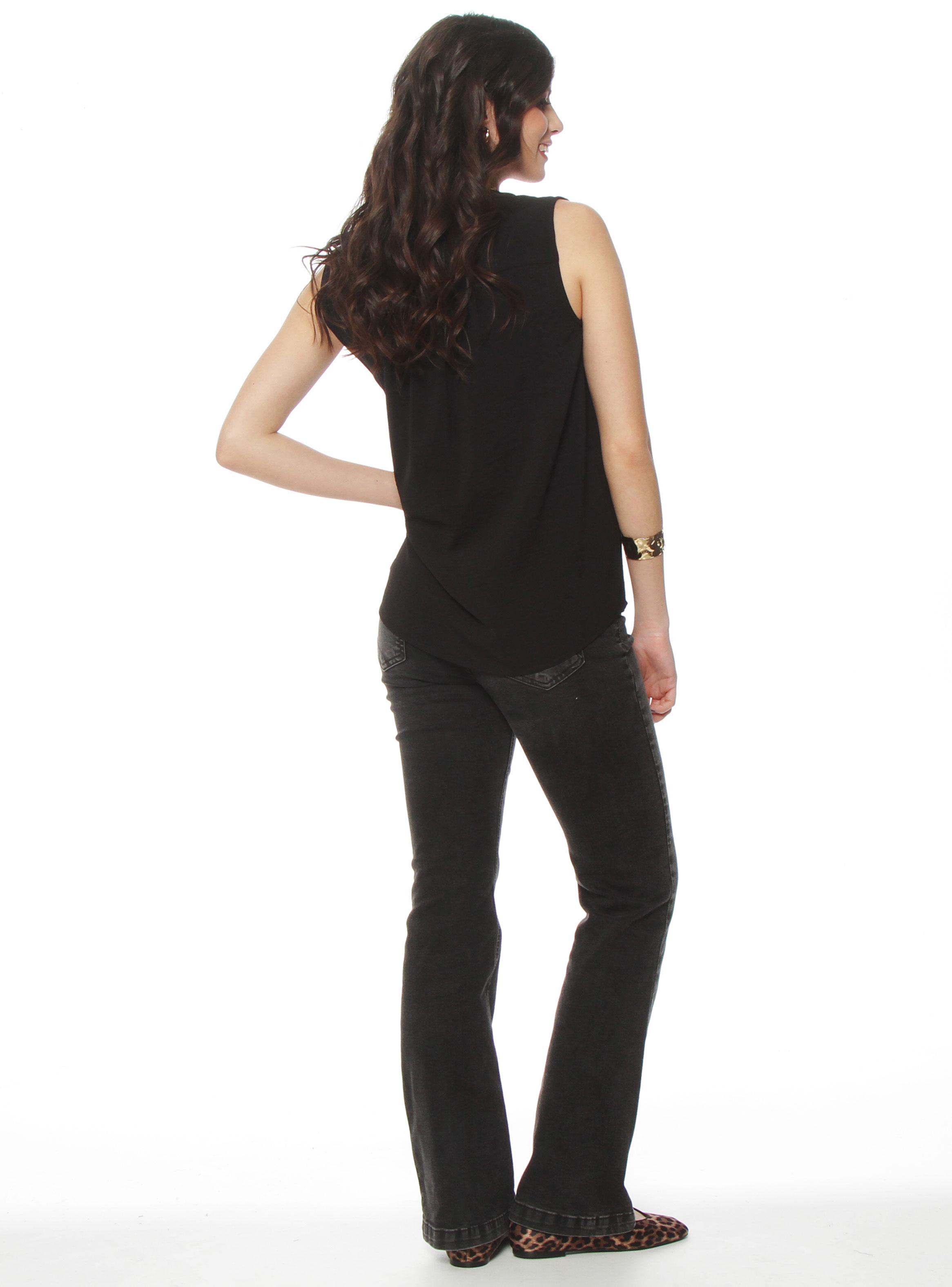 Blusa sin Manga Escote V-4