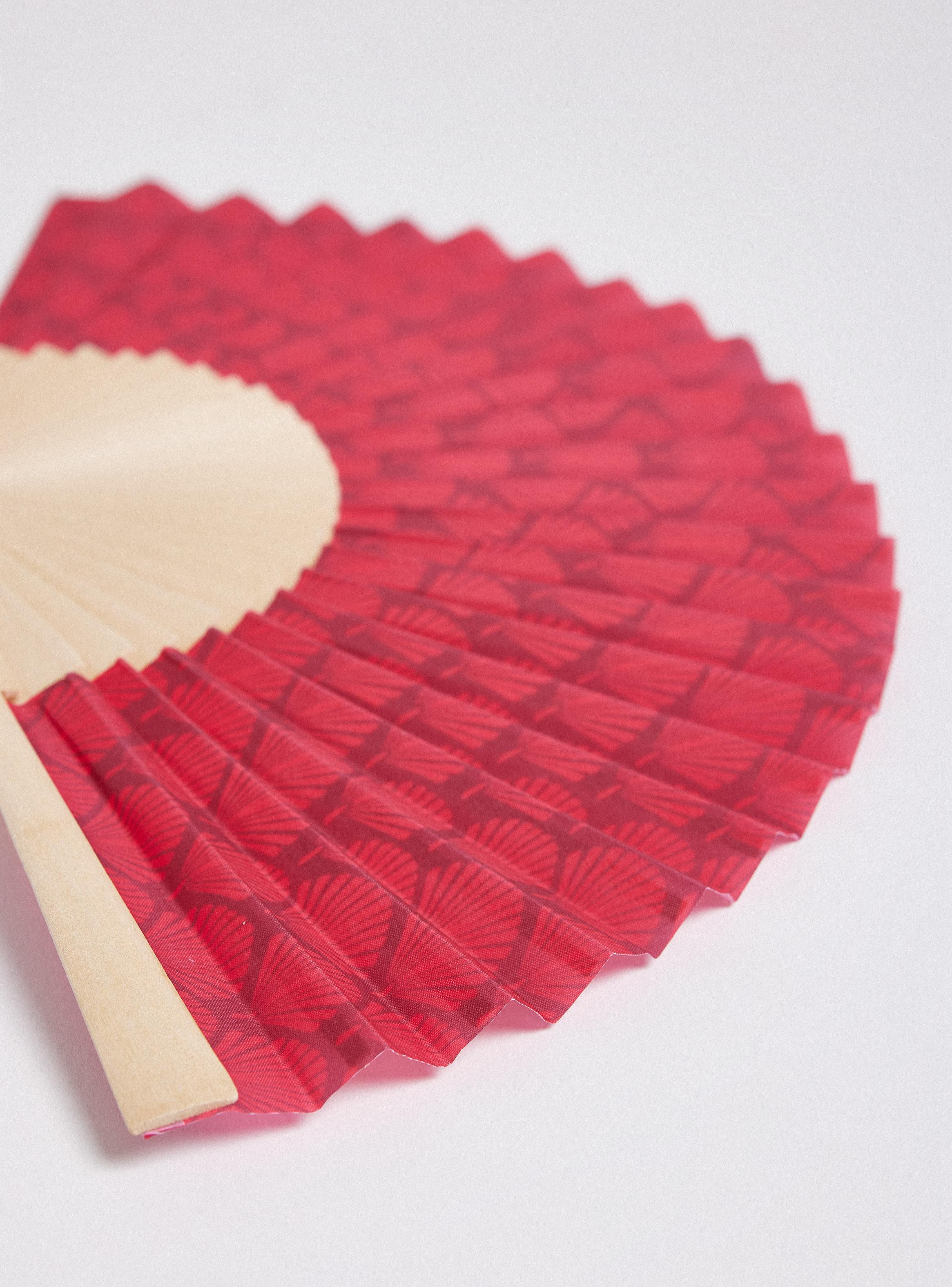 Abanico Estampado Papel y Madera-2