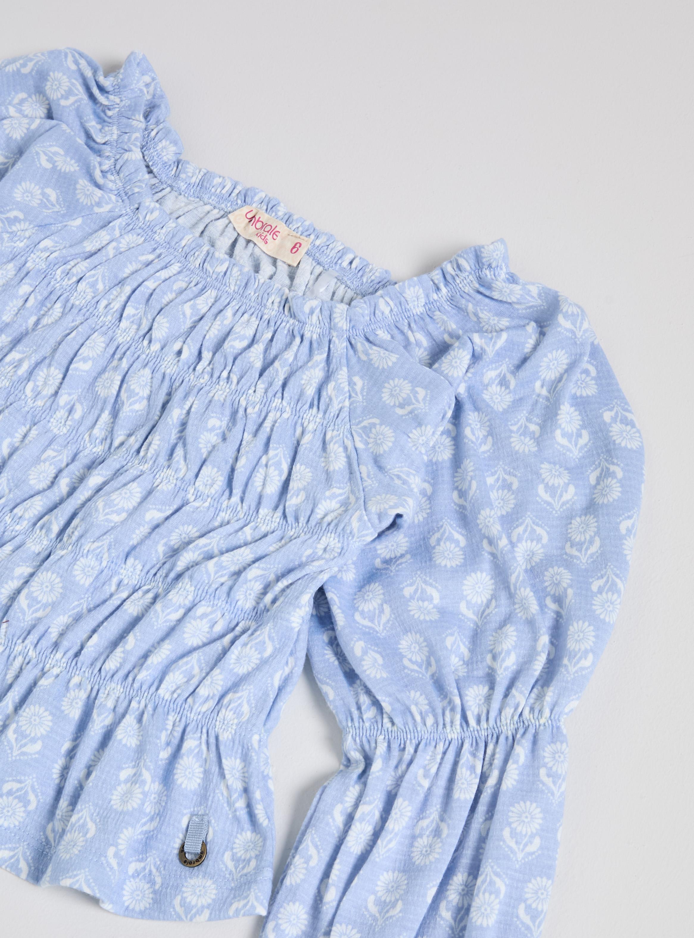 Polera Crepé Full Estampado Aplicación Elásticos-2