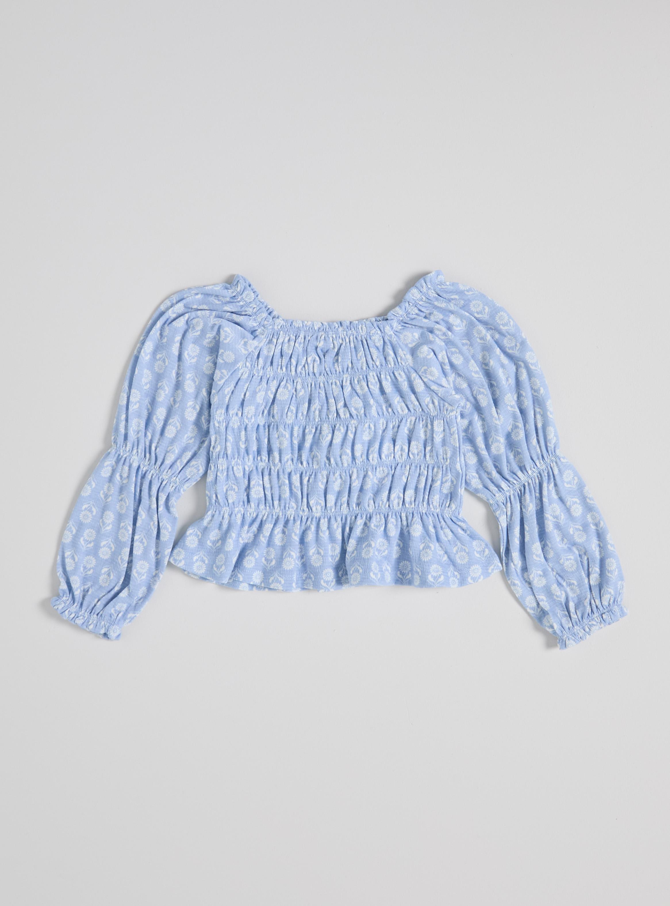 Polera Crepé Full Estampado Aplicación Elásticos-2