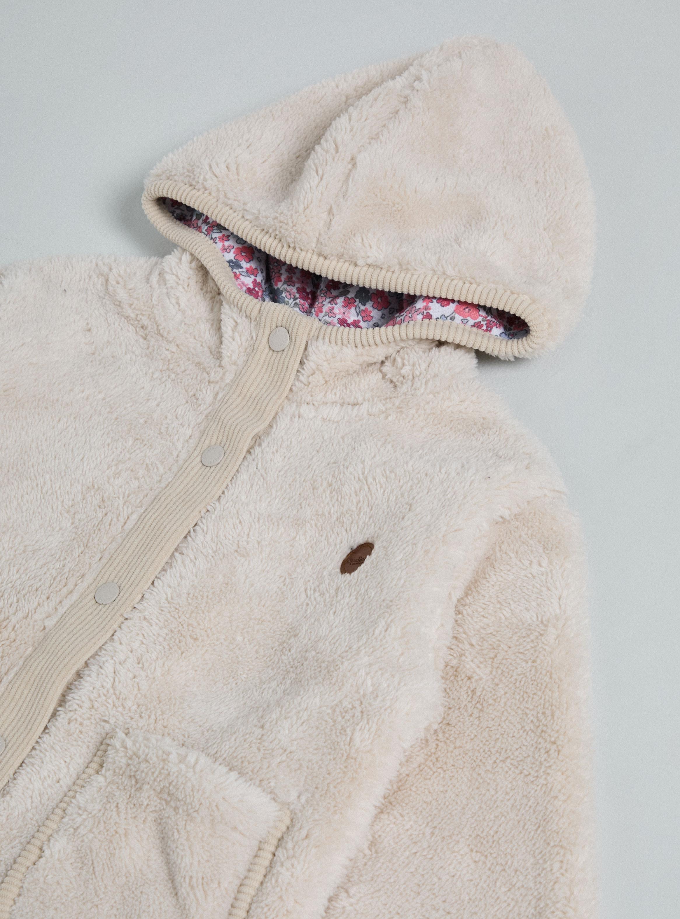 Chaqueta Sherpa Forro Estampado Floral-3