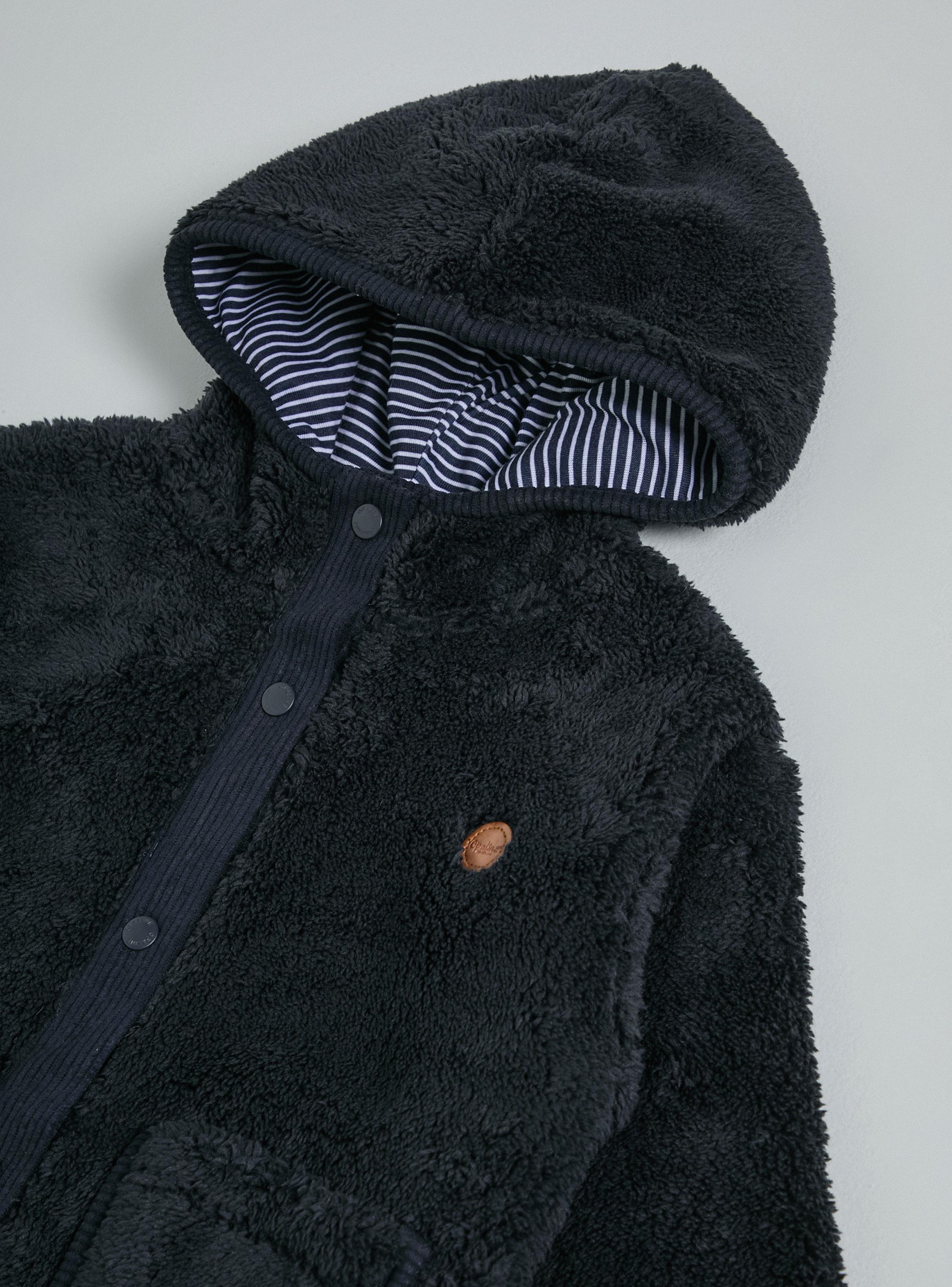 Chaqueta Sherpa Forro Estampado Rayas-3