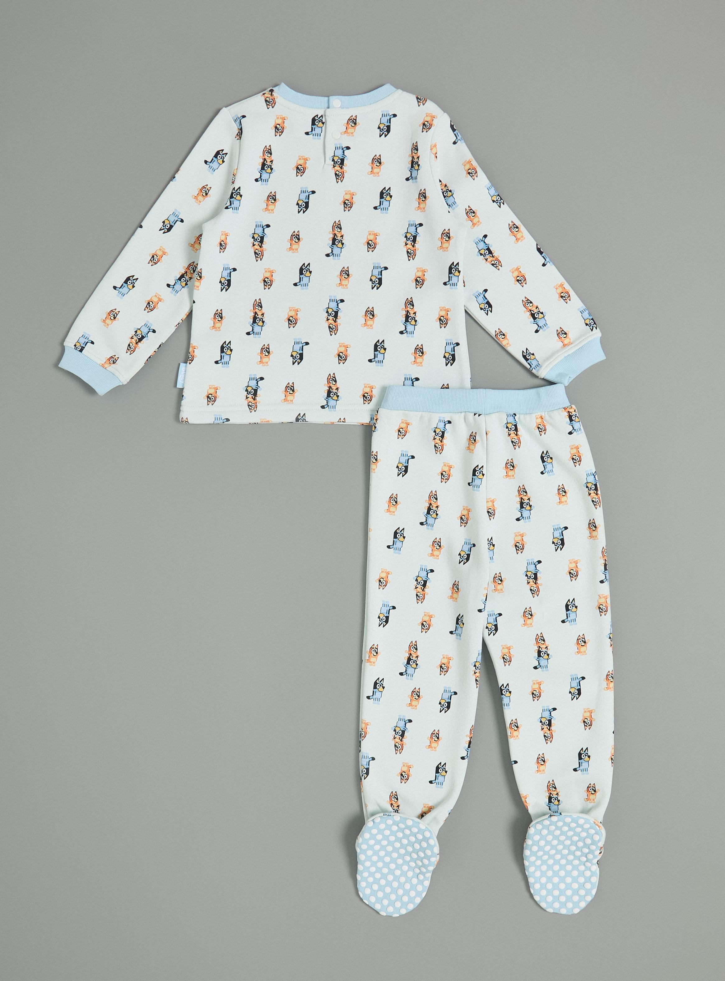 Pijama Celeste Full Estampado Bluey y Bingo-2