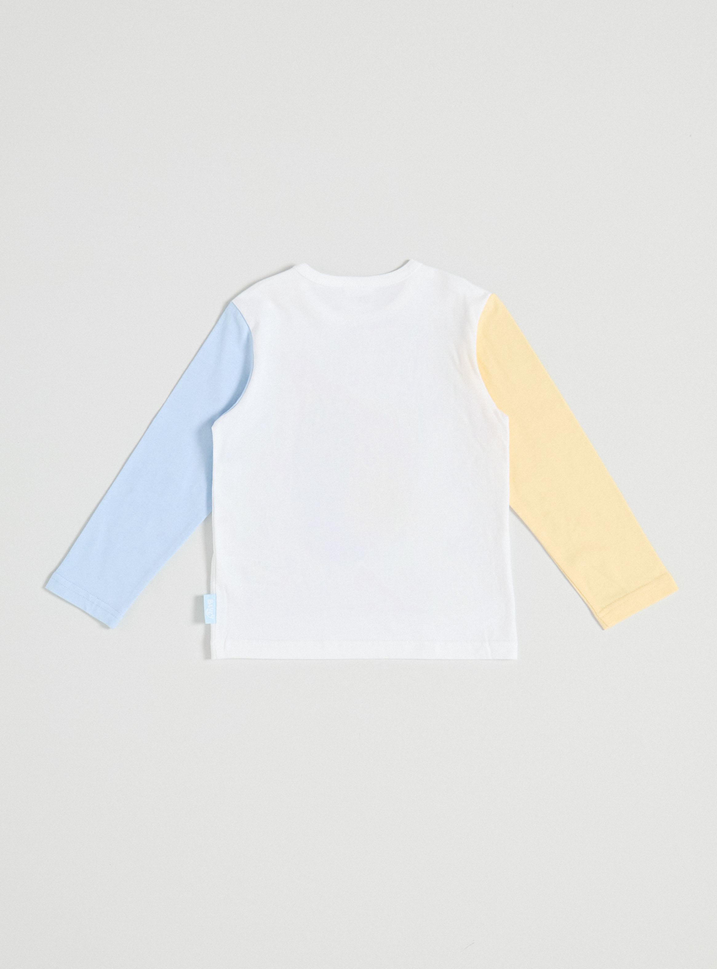 Polera Mangas Bicolor Estampada Bluey y Bingo-2