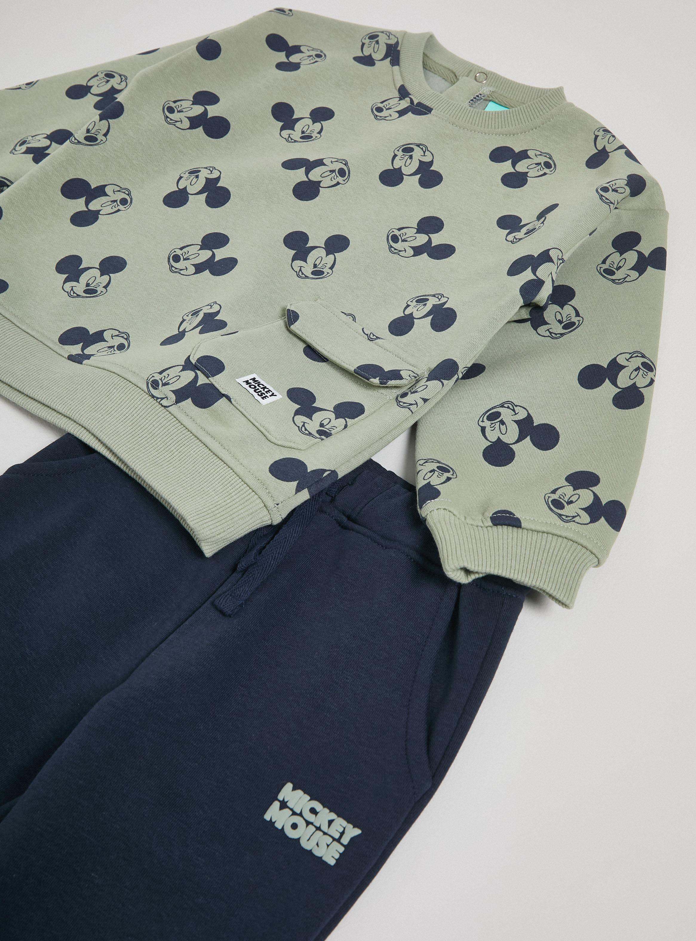 Conjunto Polerón con Bolsillo y Pantalón de Buzo Mickey-3