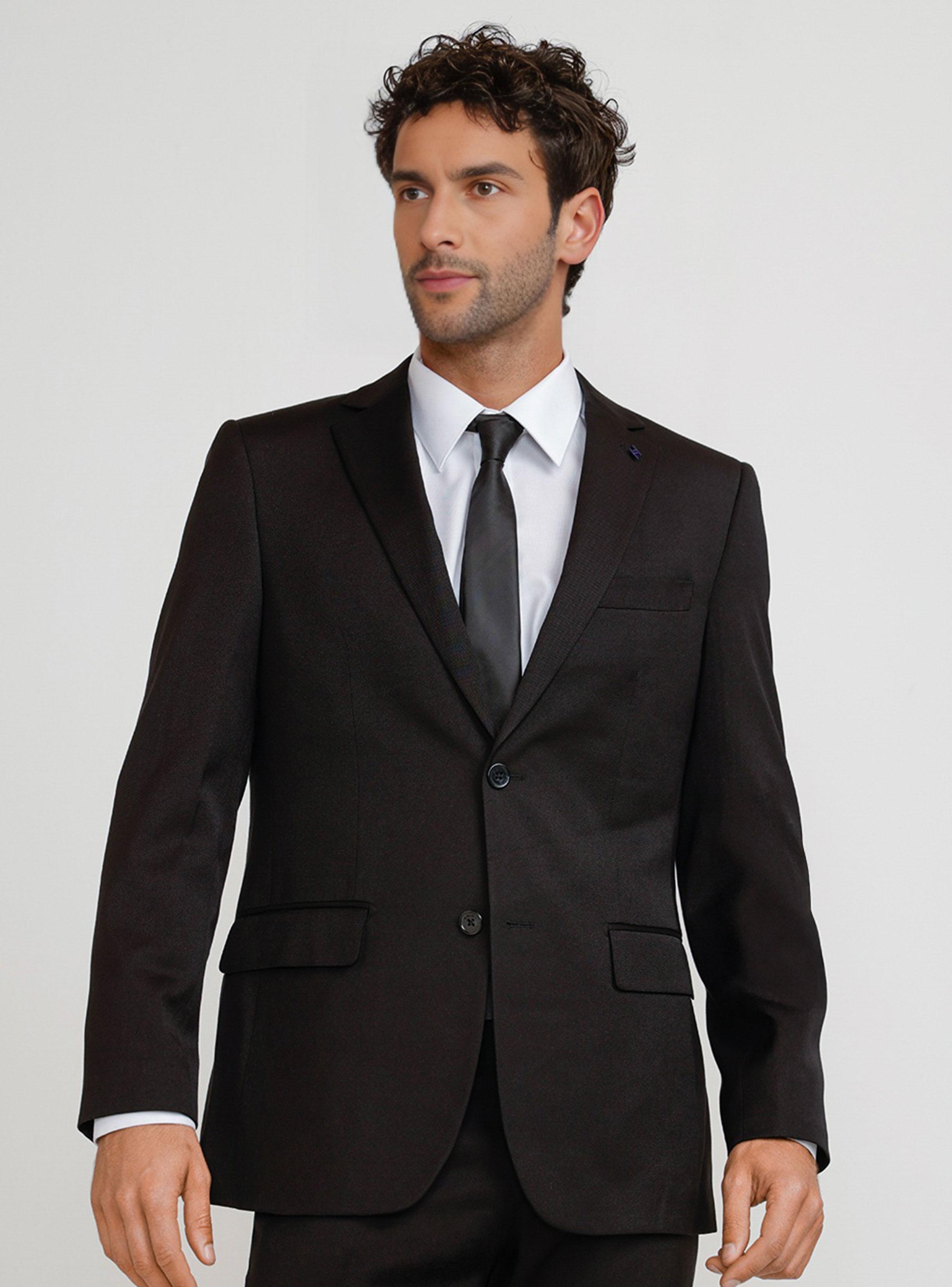 Traje Slim Fit Cuello V Tiro Medio-2