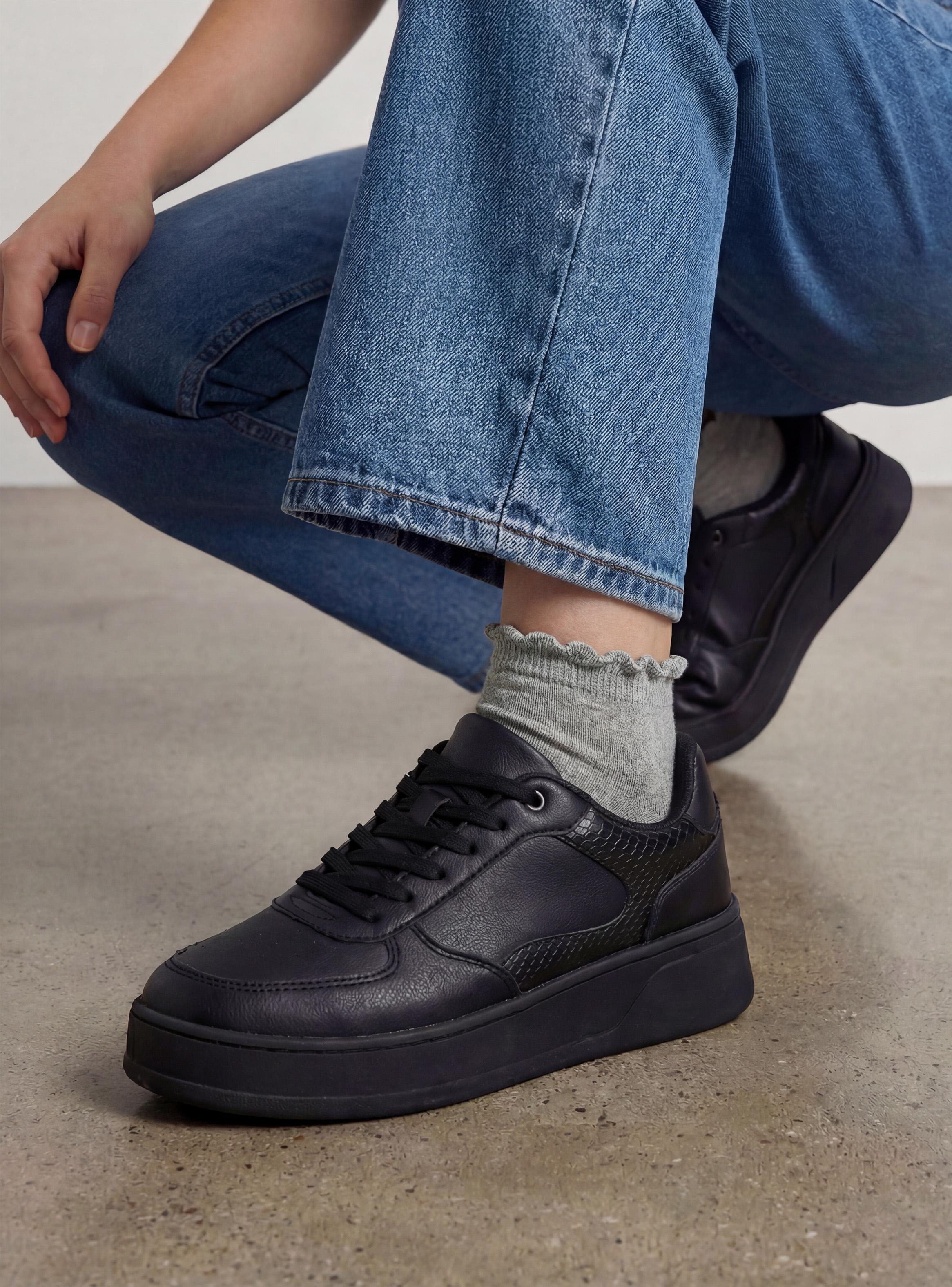 Zapatilla Urbana Logotipo Plataforma Mujer-5